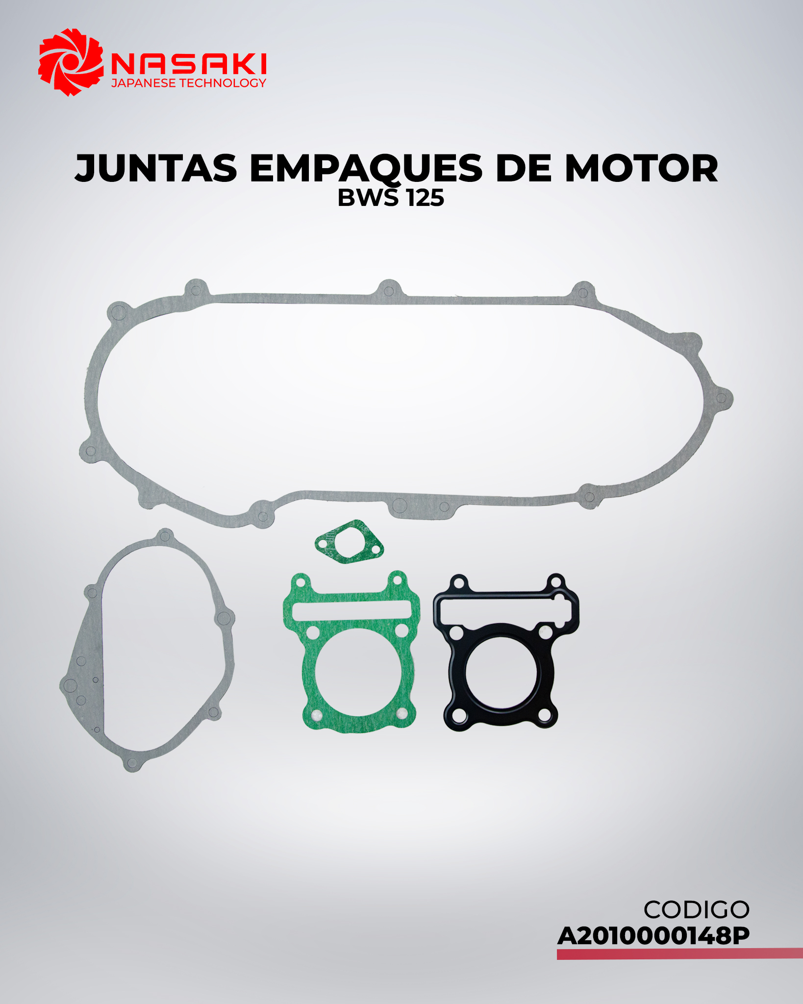 JUNTAS EMPAQUES DE MOTOR BWS 125