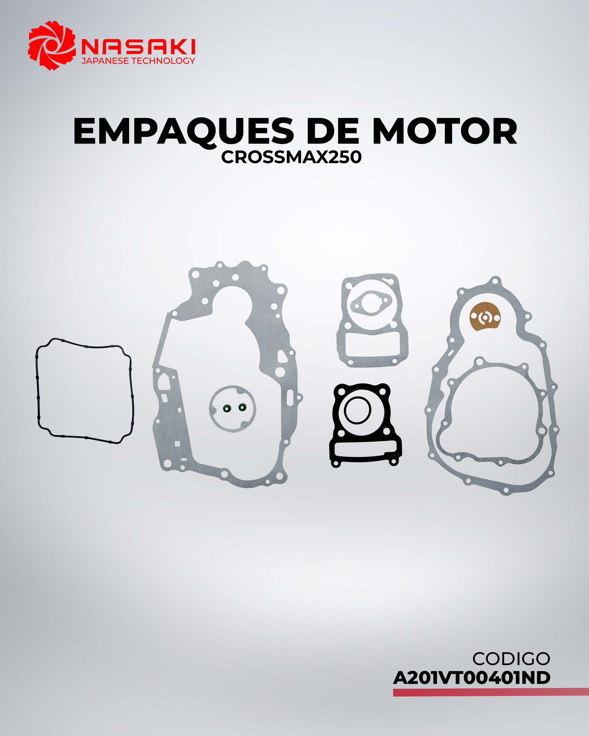 JUNTAS EMPAQUES DE MOTOR CROSSMAX250