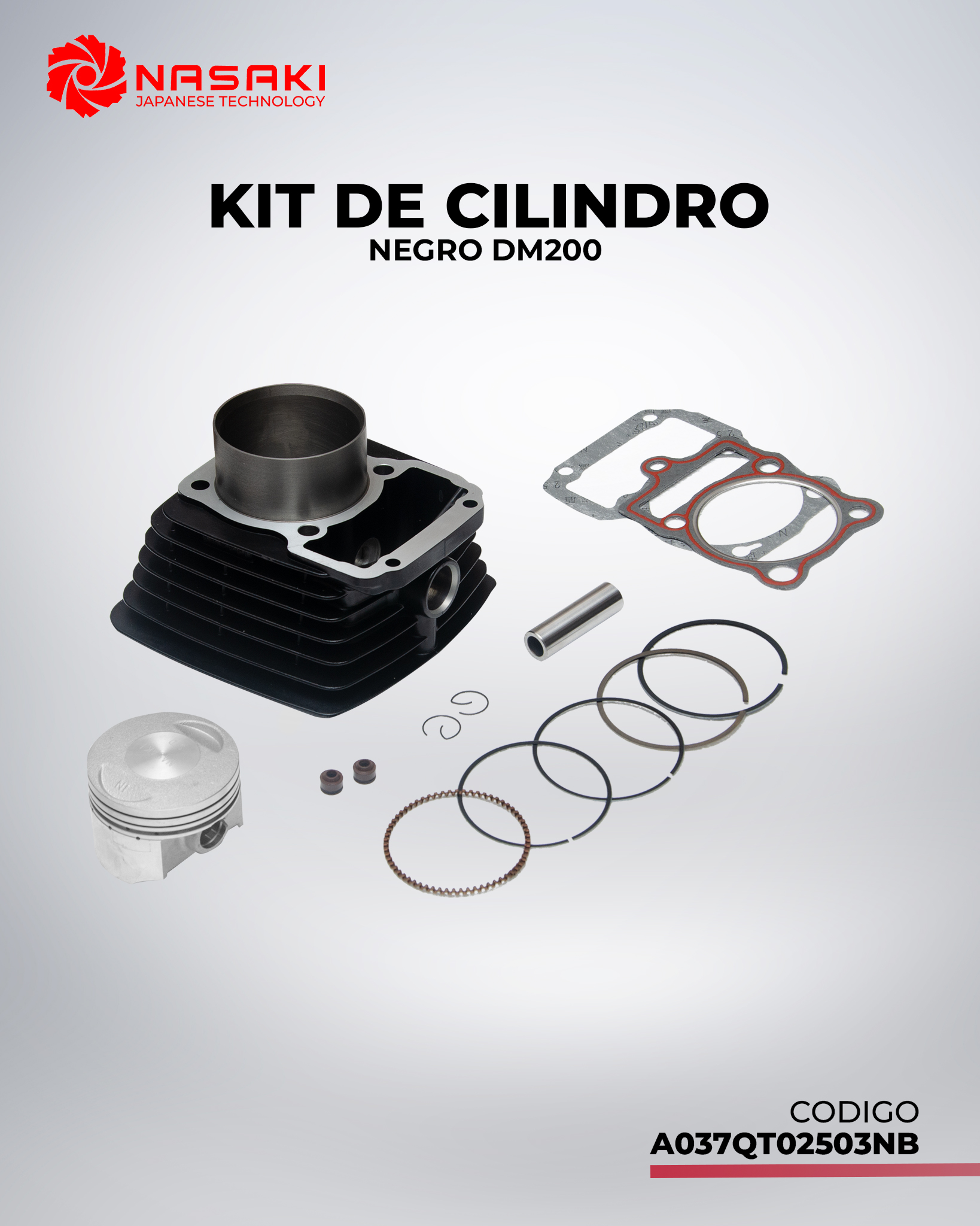 KIT DE CILINDRO NEGRO DM200