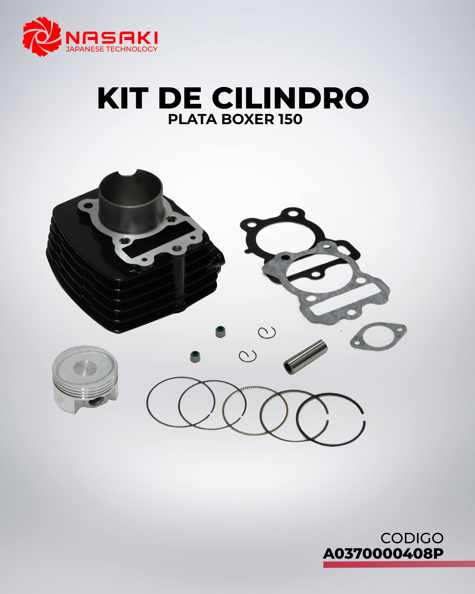 KIT DE CILINDRO PLATA BOXER 150