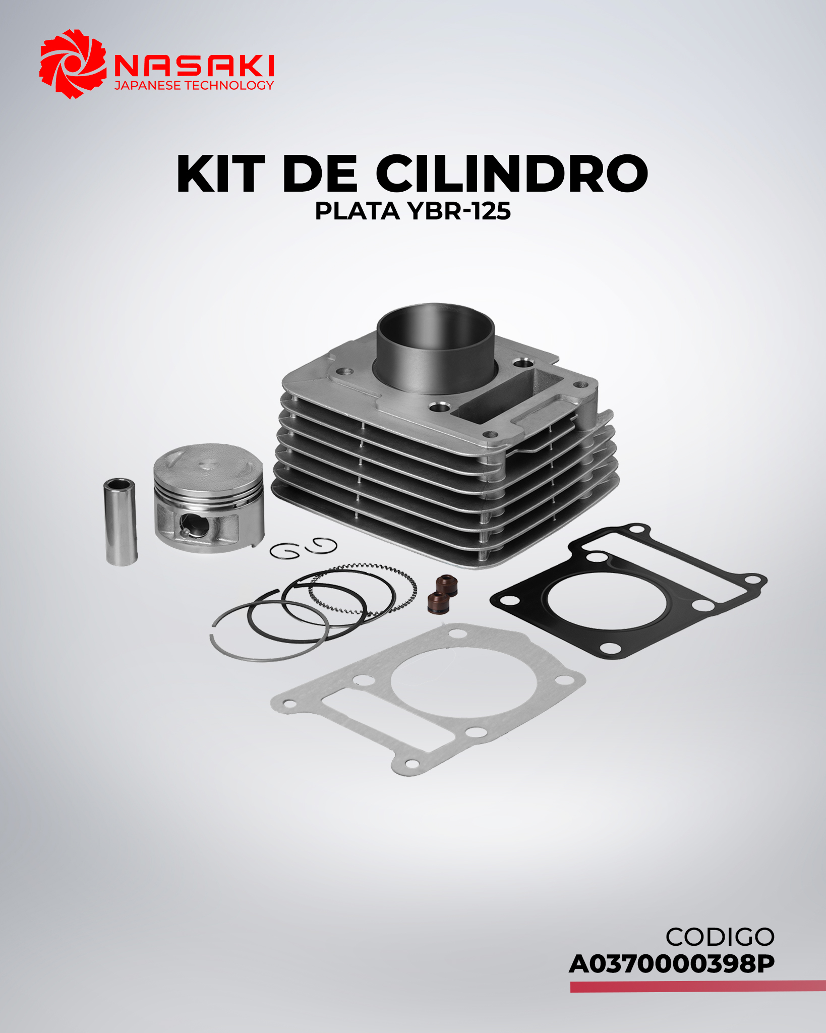 KIT DE CILINDRO PLATA YBR-125