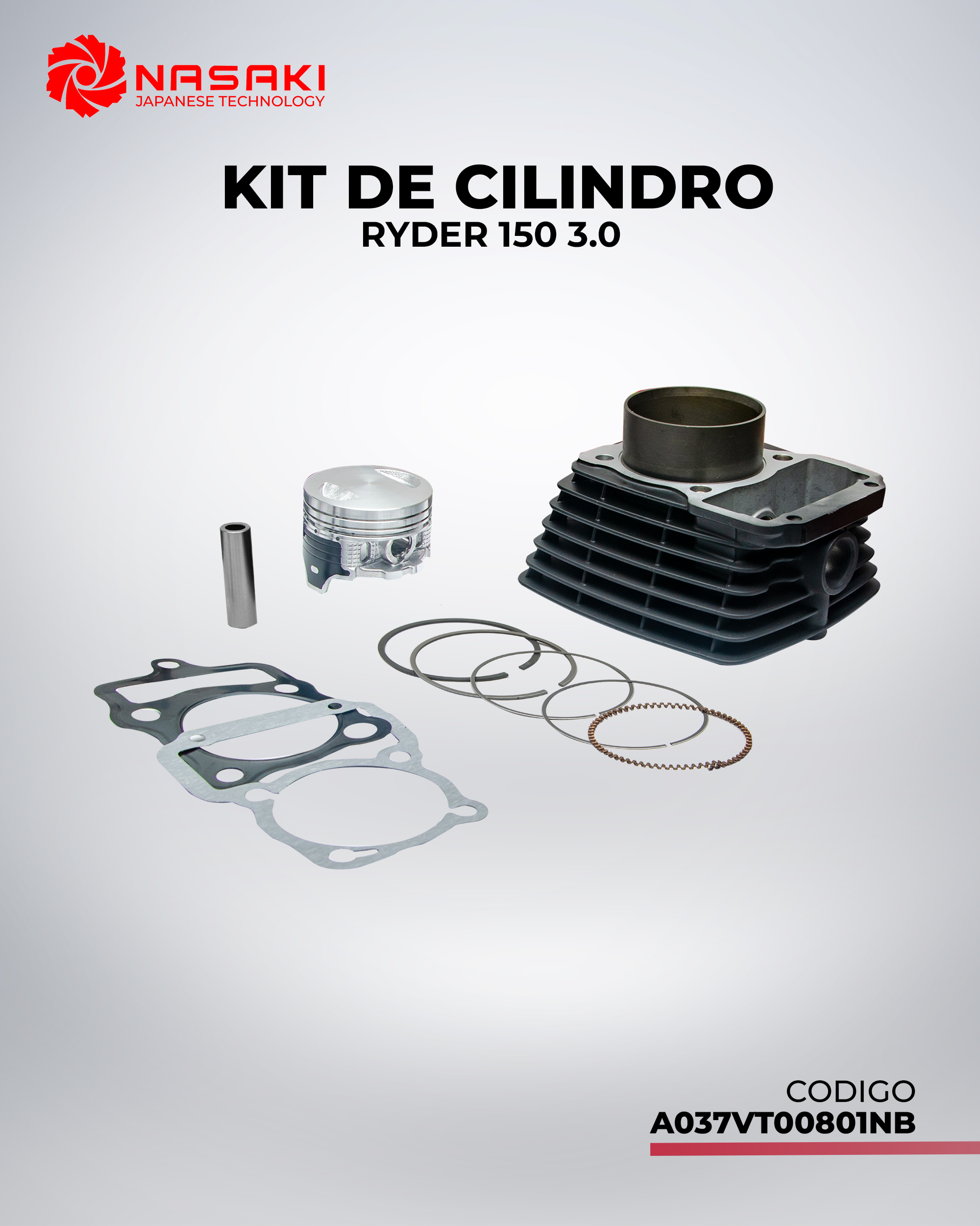 KIT DE CILINDRO RYDER 150 3.0