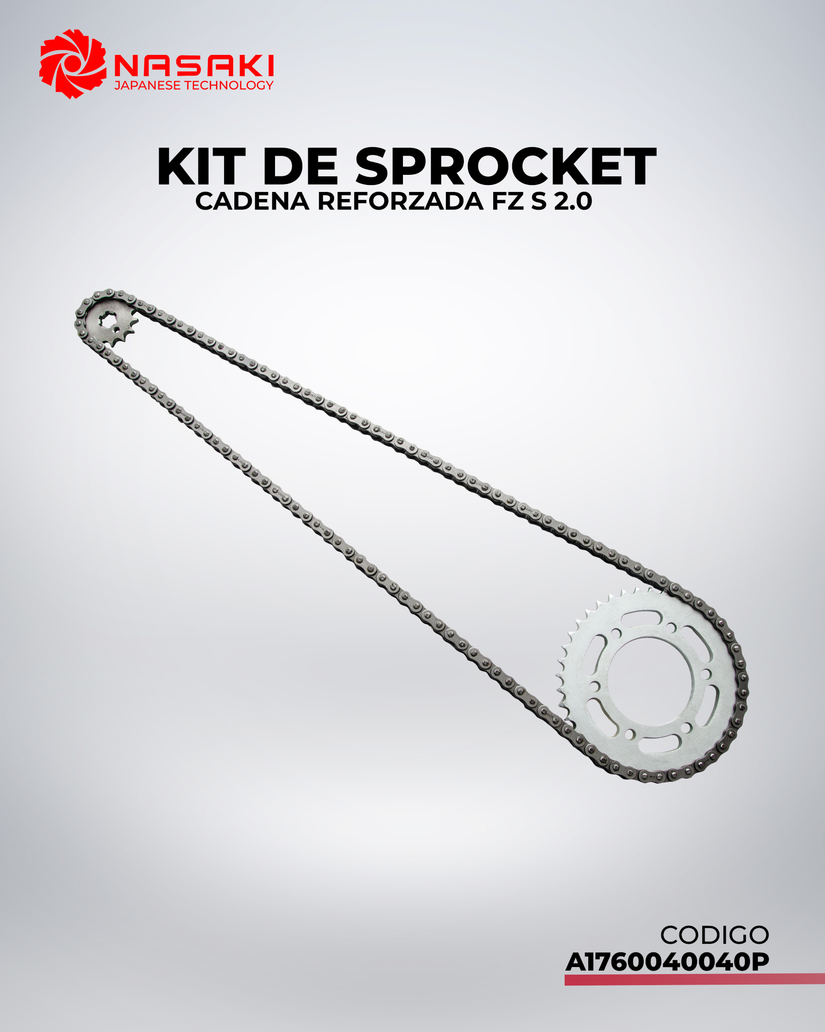 KIT DE SPROCKET IRON BOX CANDENA REFORZADA FZ S 2.0