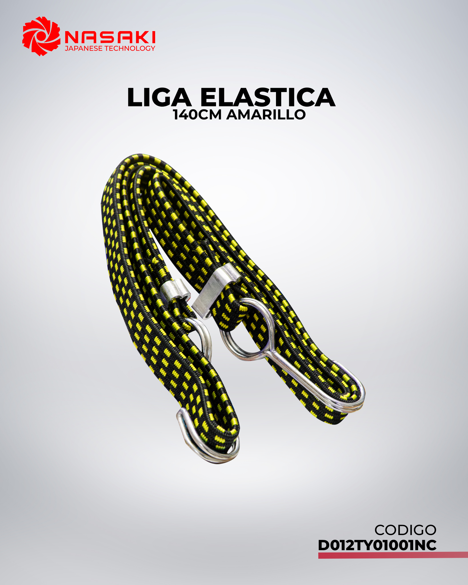 LIGA ELASTICA (PLANA)140CM AMARILLO