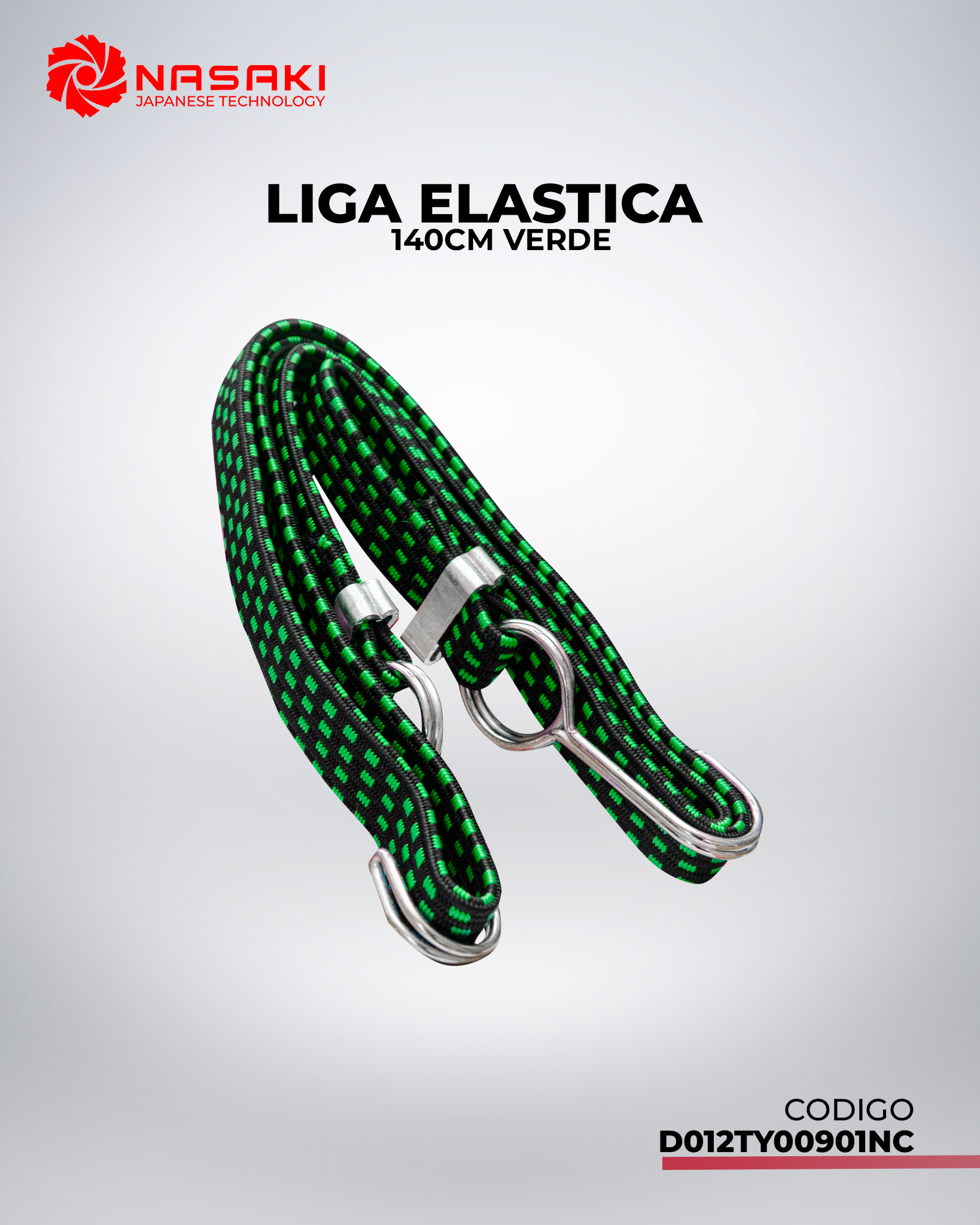 LIGA ELASTICA (PLANA)140CM VERDE