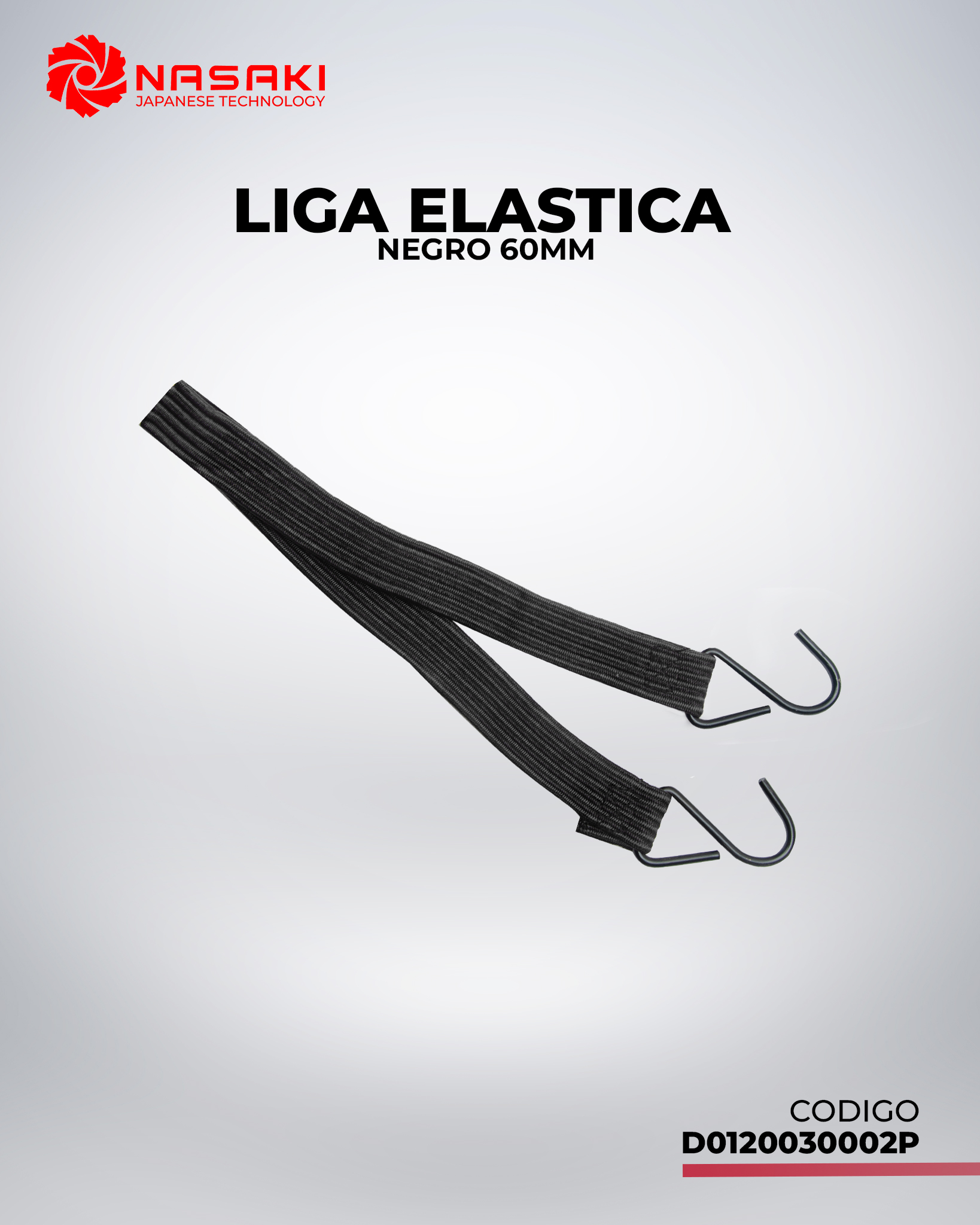 LIGA ELASTICA NEGRO 60mm