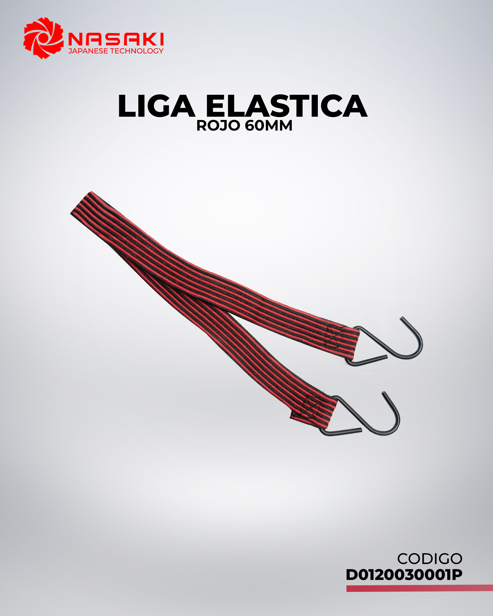 LIGA ELASTICA ROJO 60mm