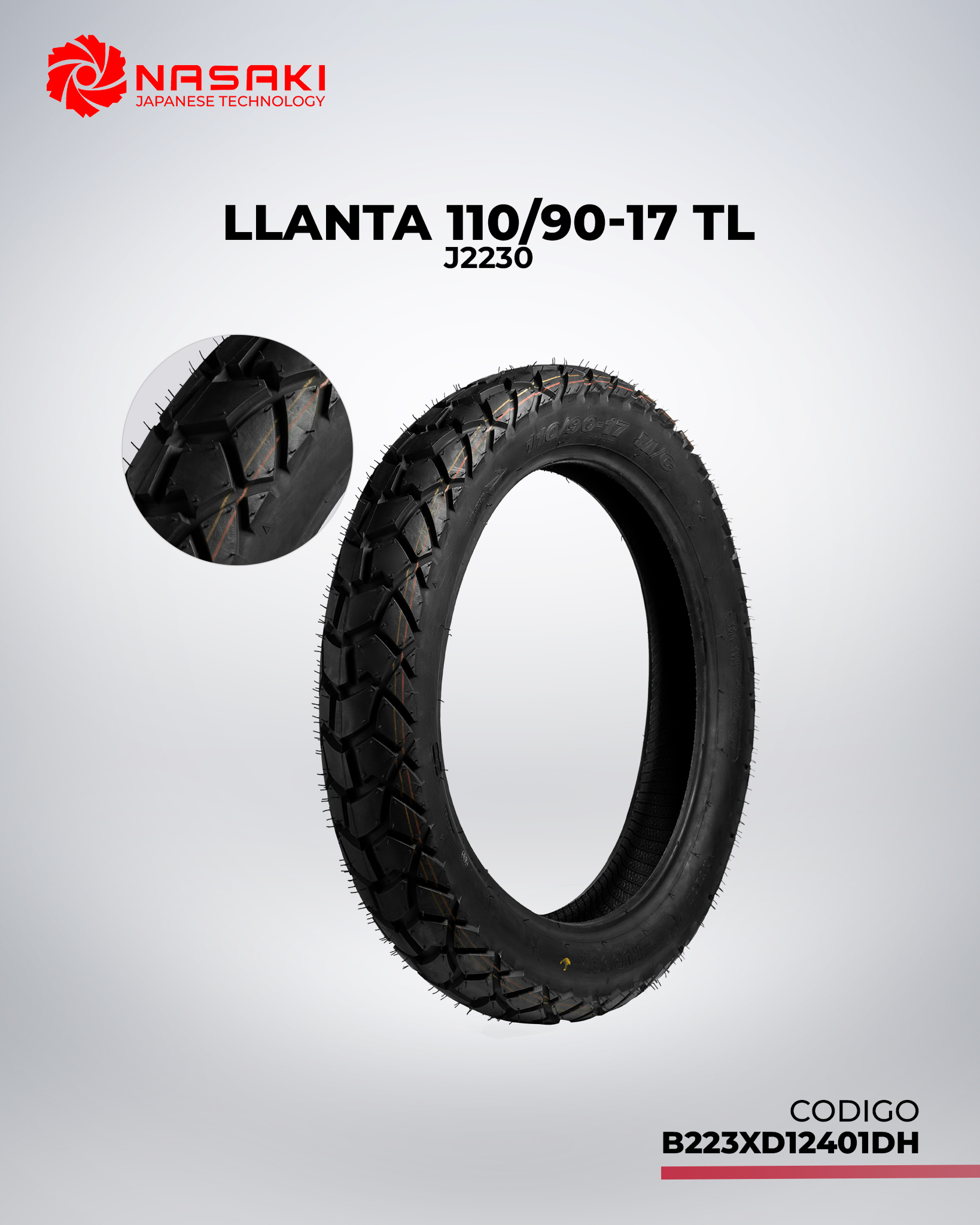 LLANTA 110/90-17  TL J2230