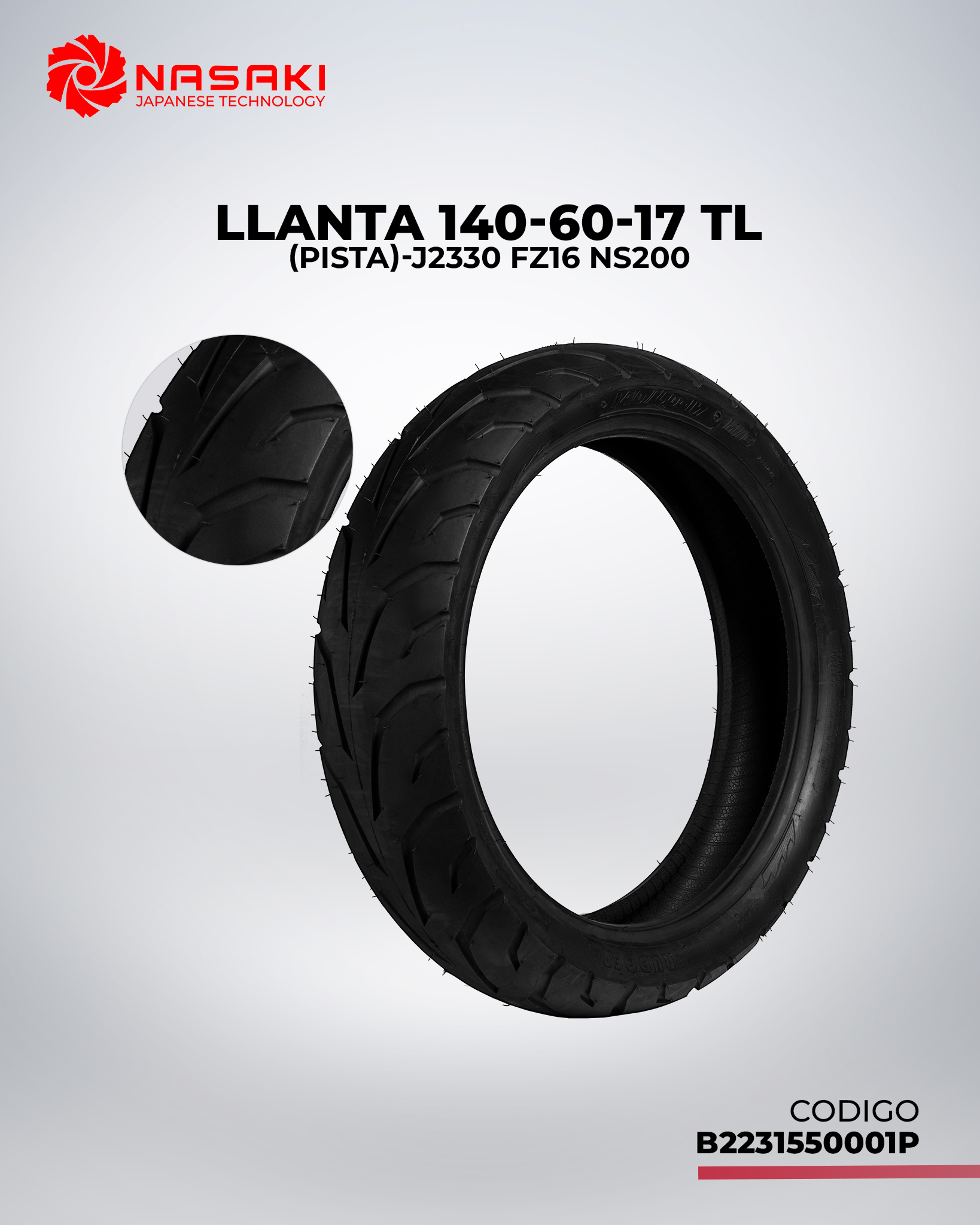 LLANTA 140-60-17 TL-J2330
