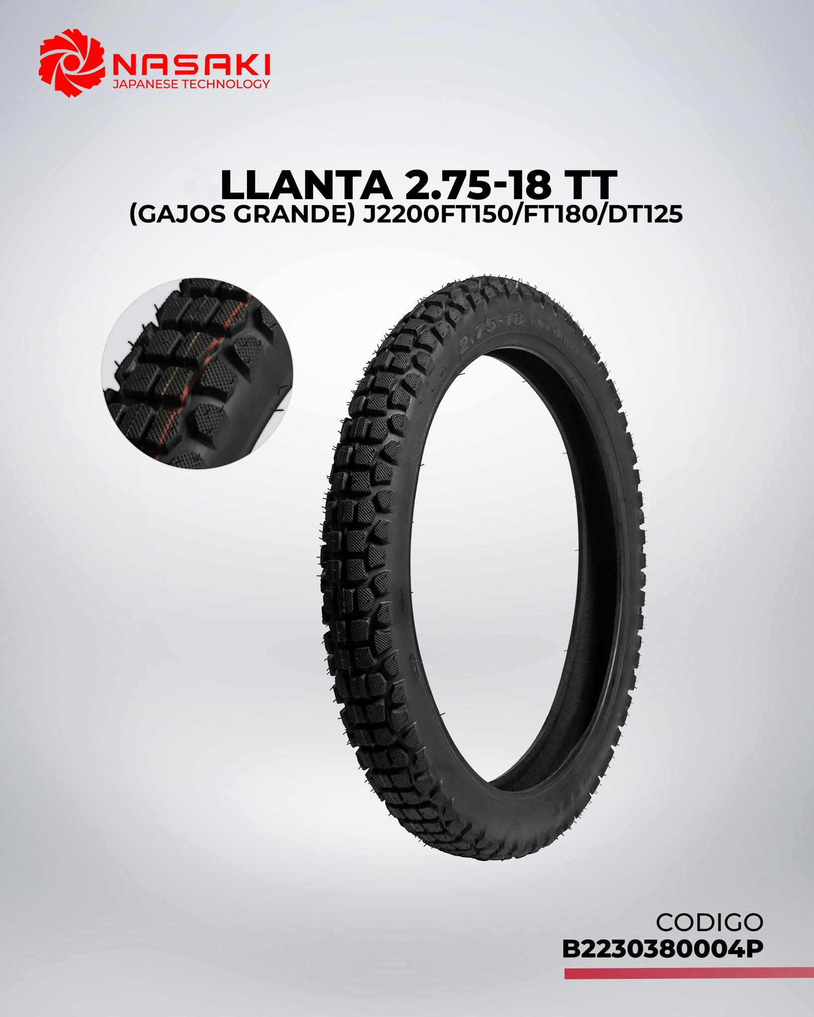 LLANTA 2.75-18 TT-J2200