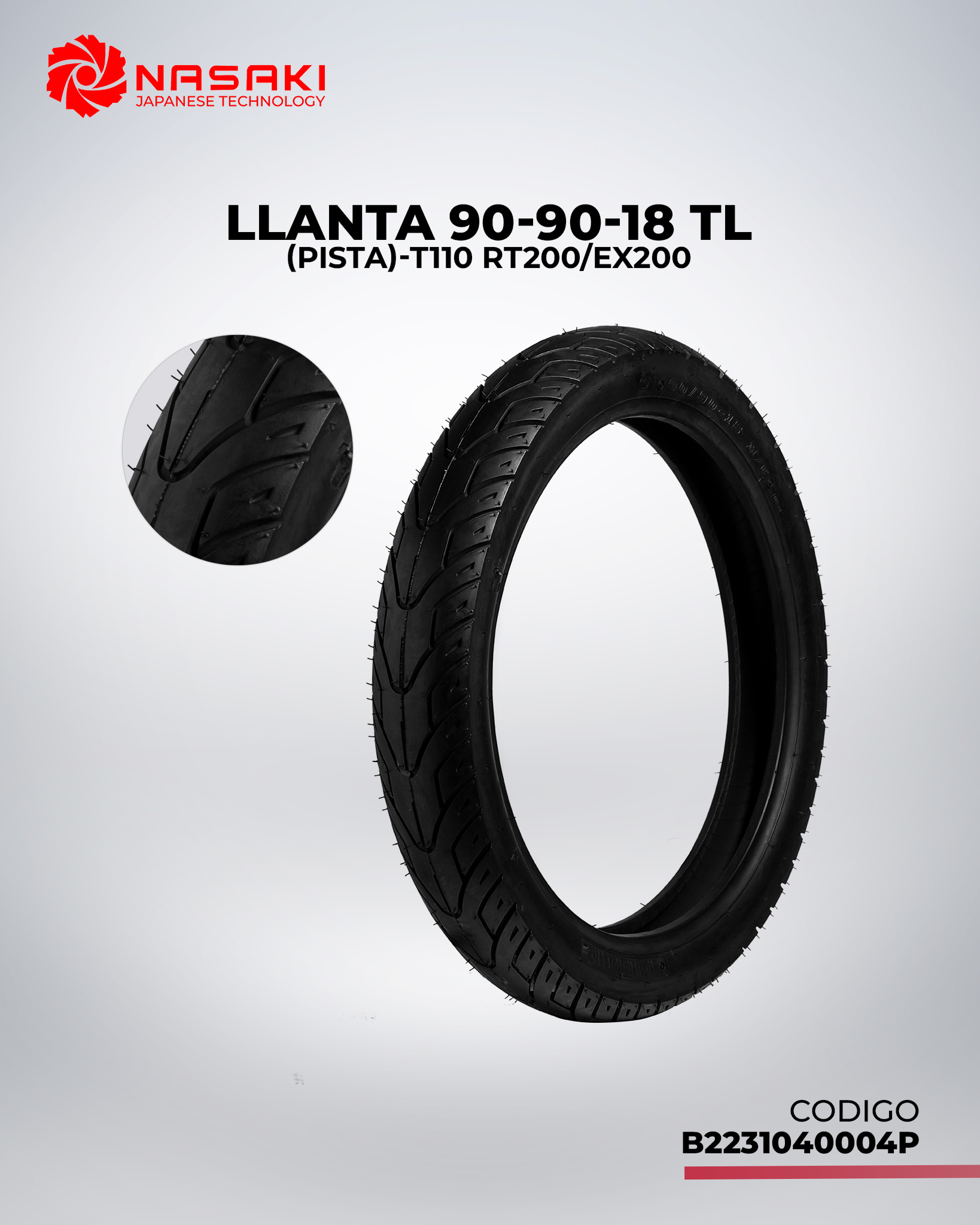 LLANTA 90-90-18 TL-T110