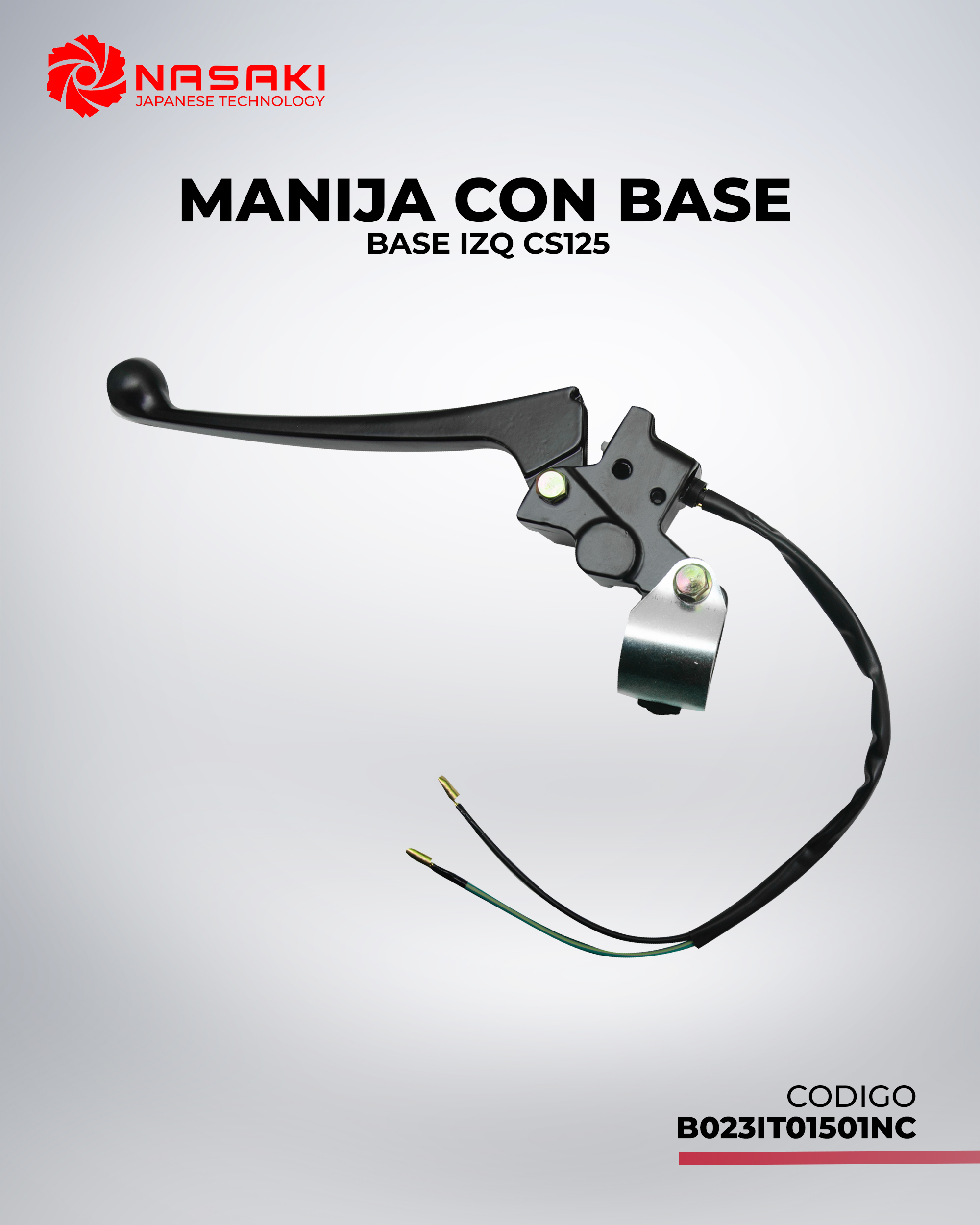 MANIJA CON BASE IZQ CS125