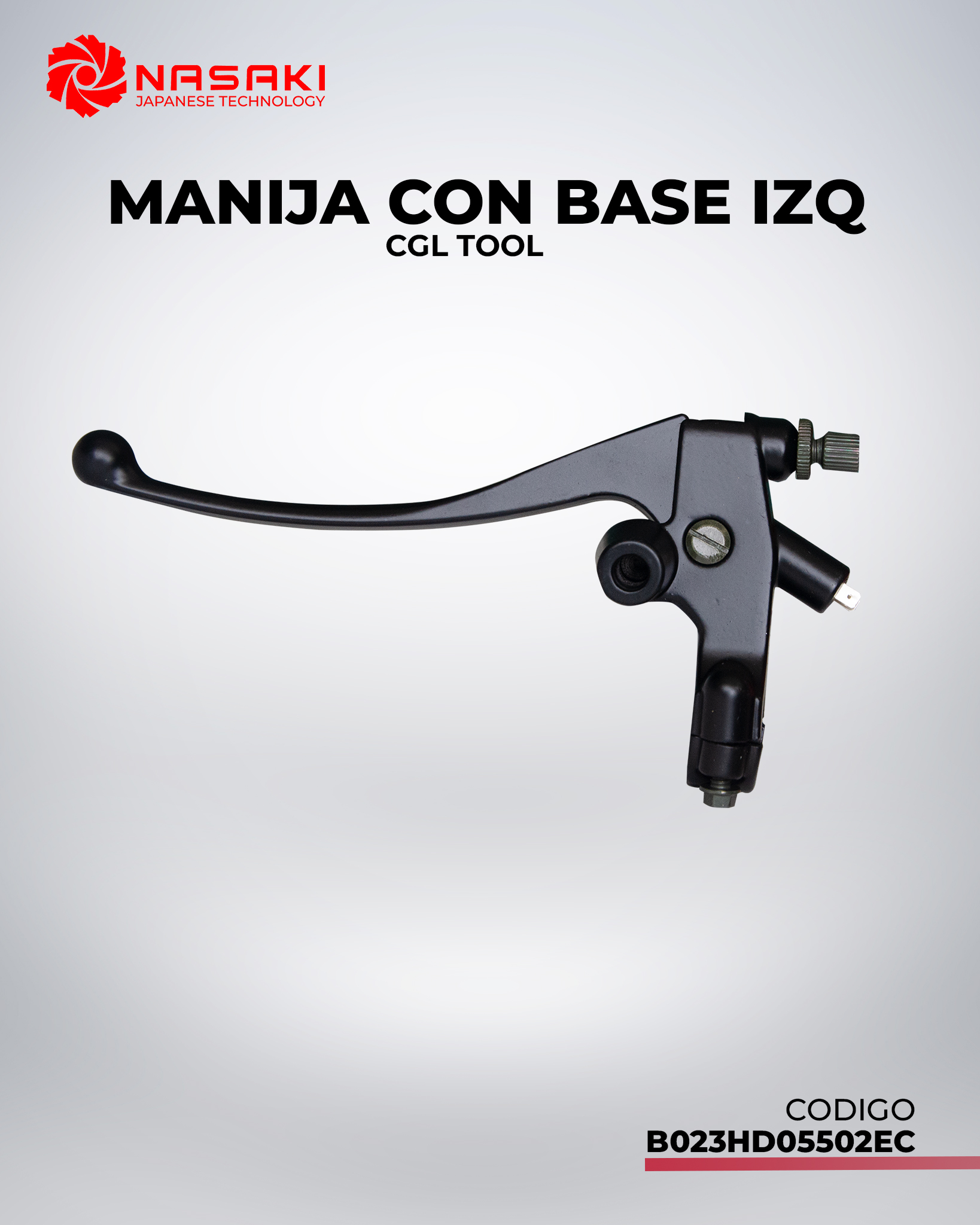 MANIJA CON BASE IZQ DE CLUTCH NEGRO CGL125