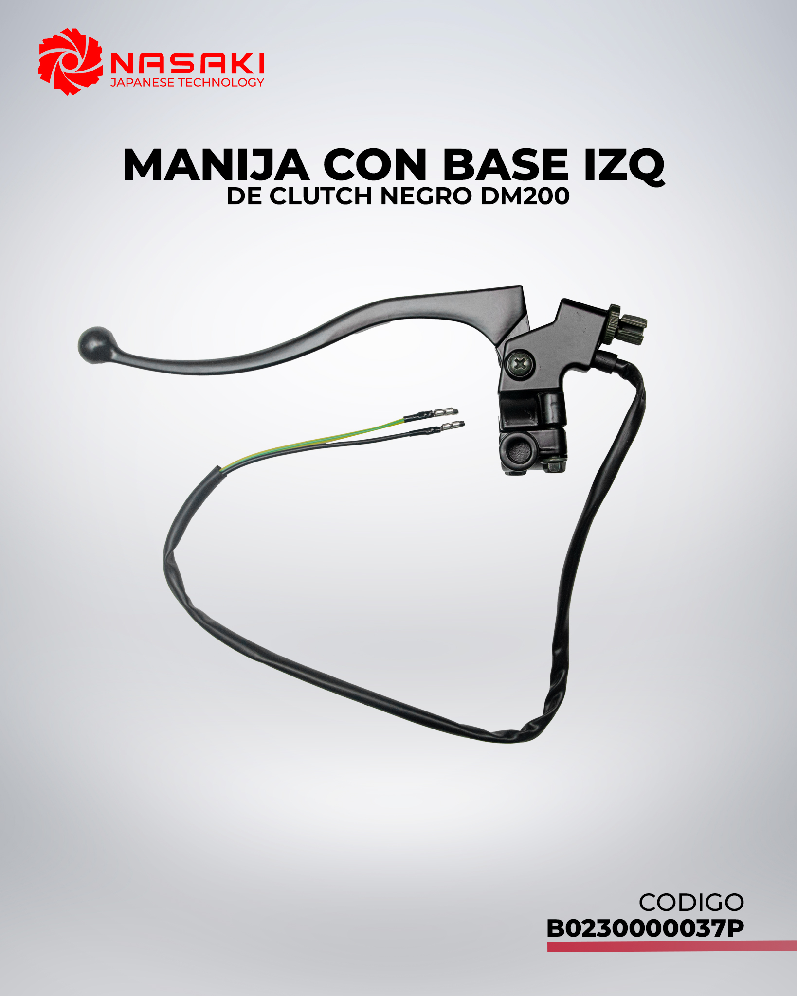MANIJA CON BASE IZQ DE CLUTCH NEGRO DM200