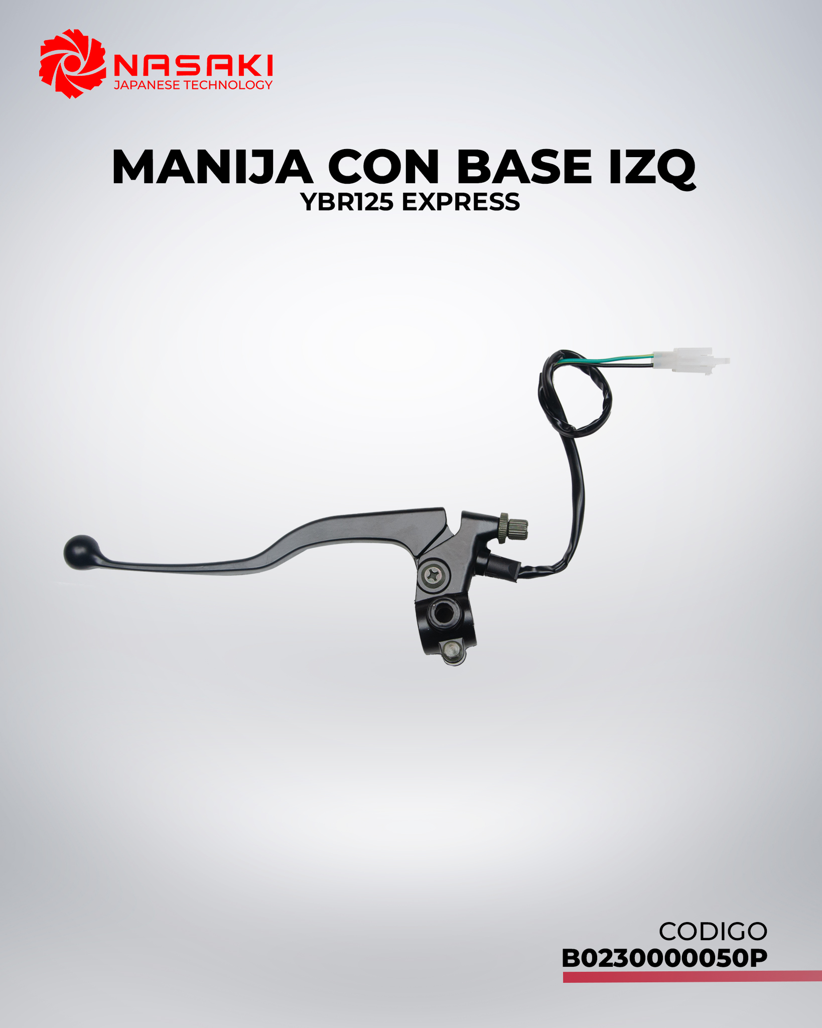 MANIJA CON BASE IZQ NEGRO YBR125 EXPRESS