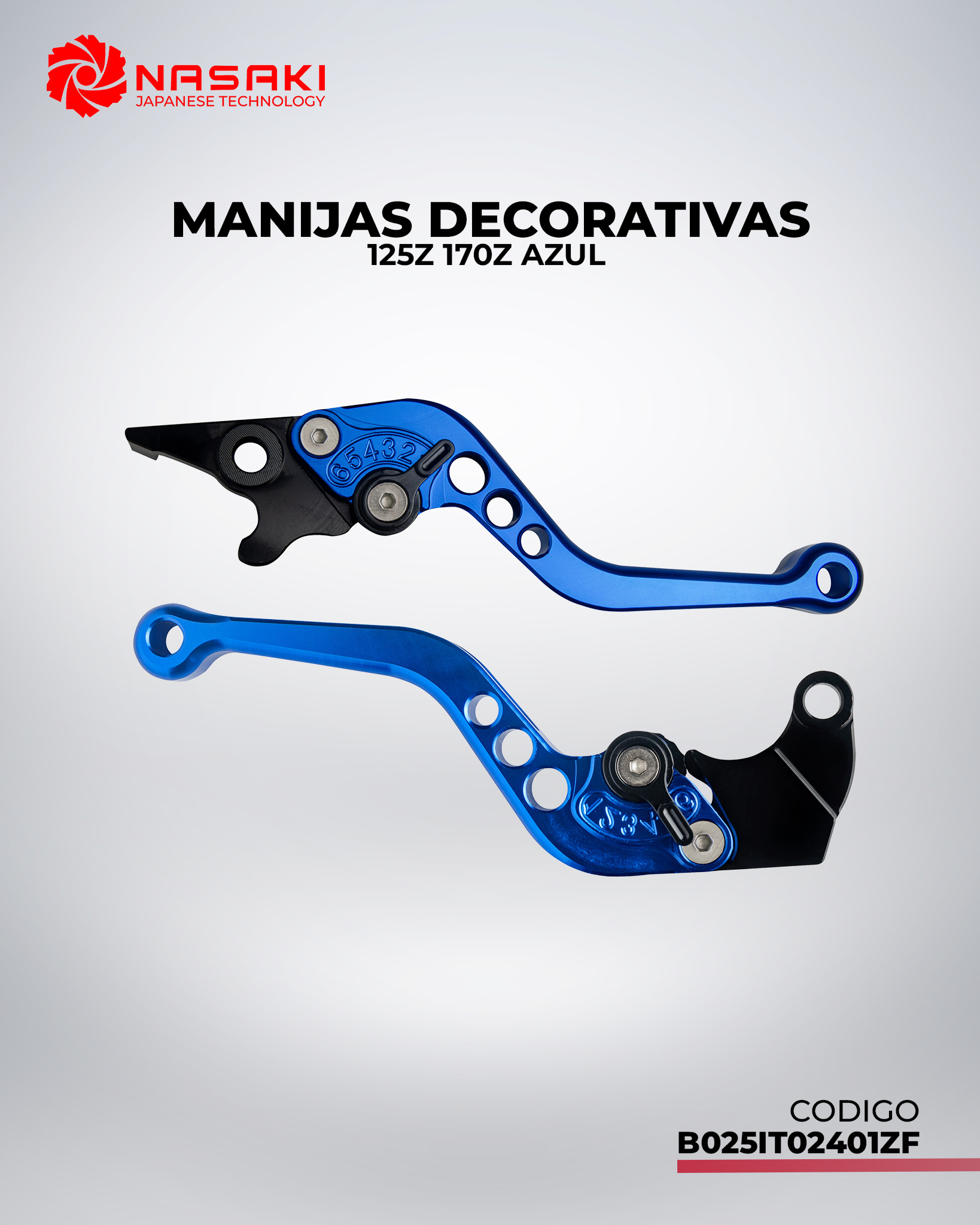 MANIJAS DECORATIVAS ALUMINIO 125Z 170Z AZUL