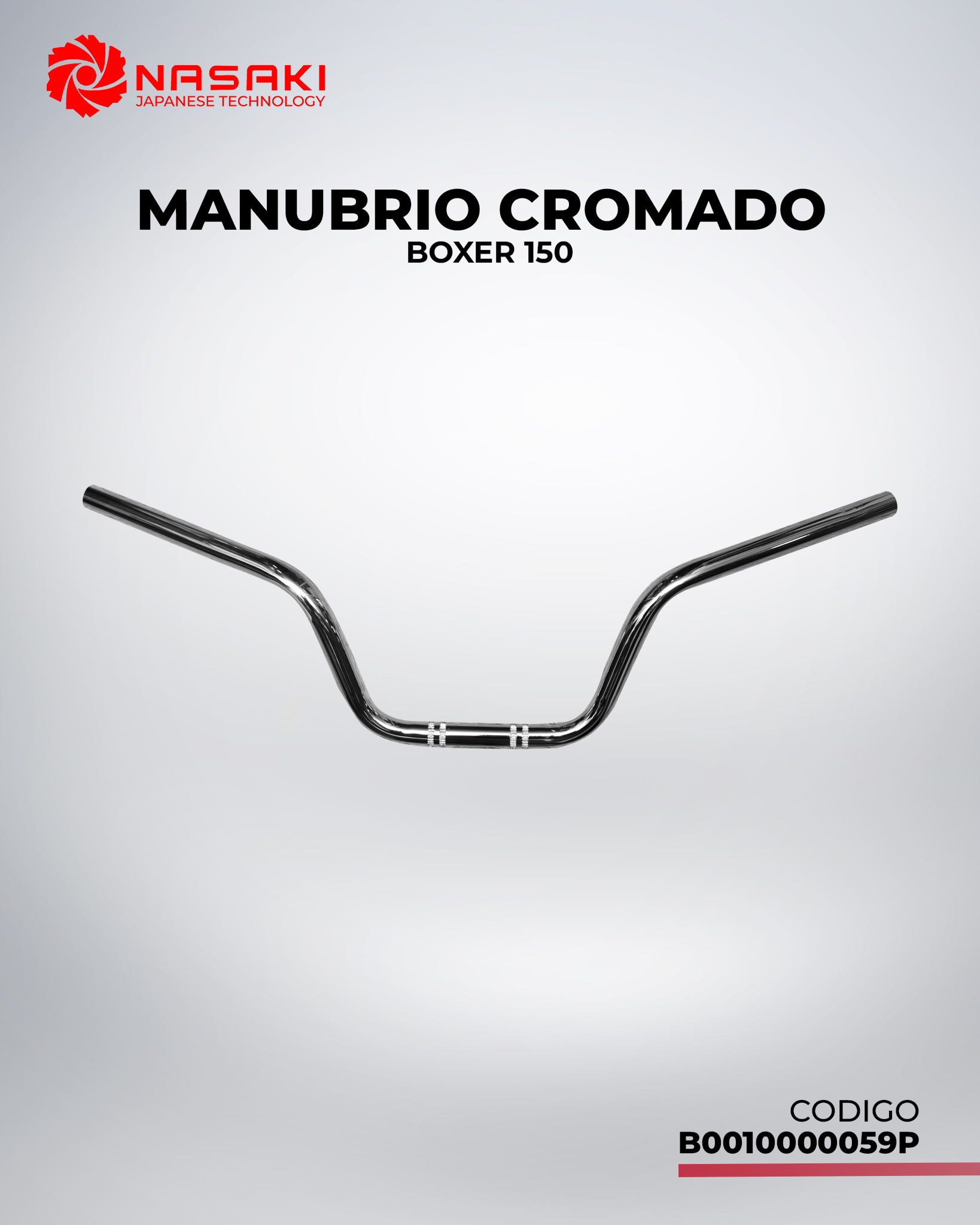 MANUBRIO CROMADO BOXER 150