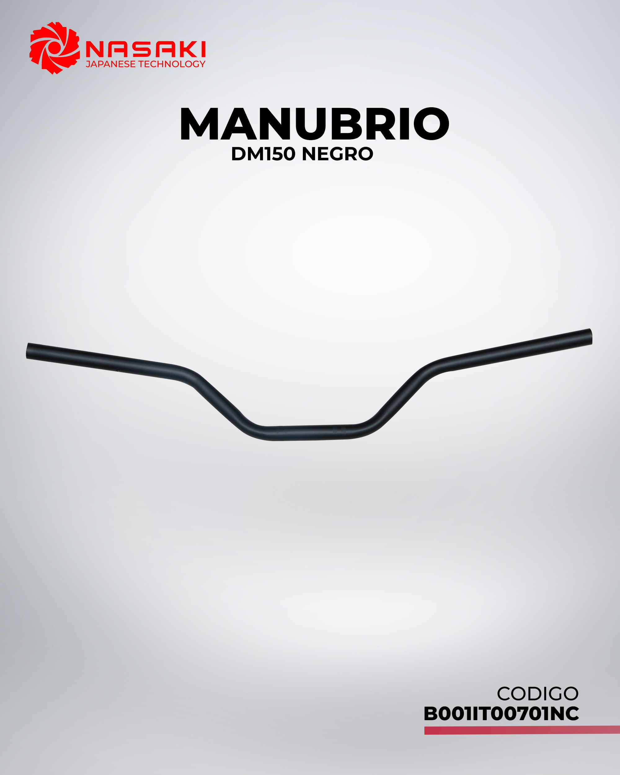 MANUBRIO DM150 NEGRO 