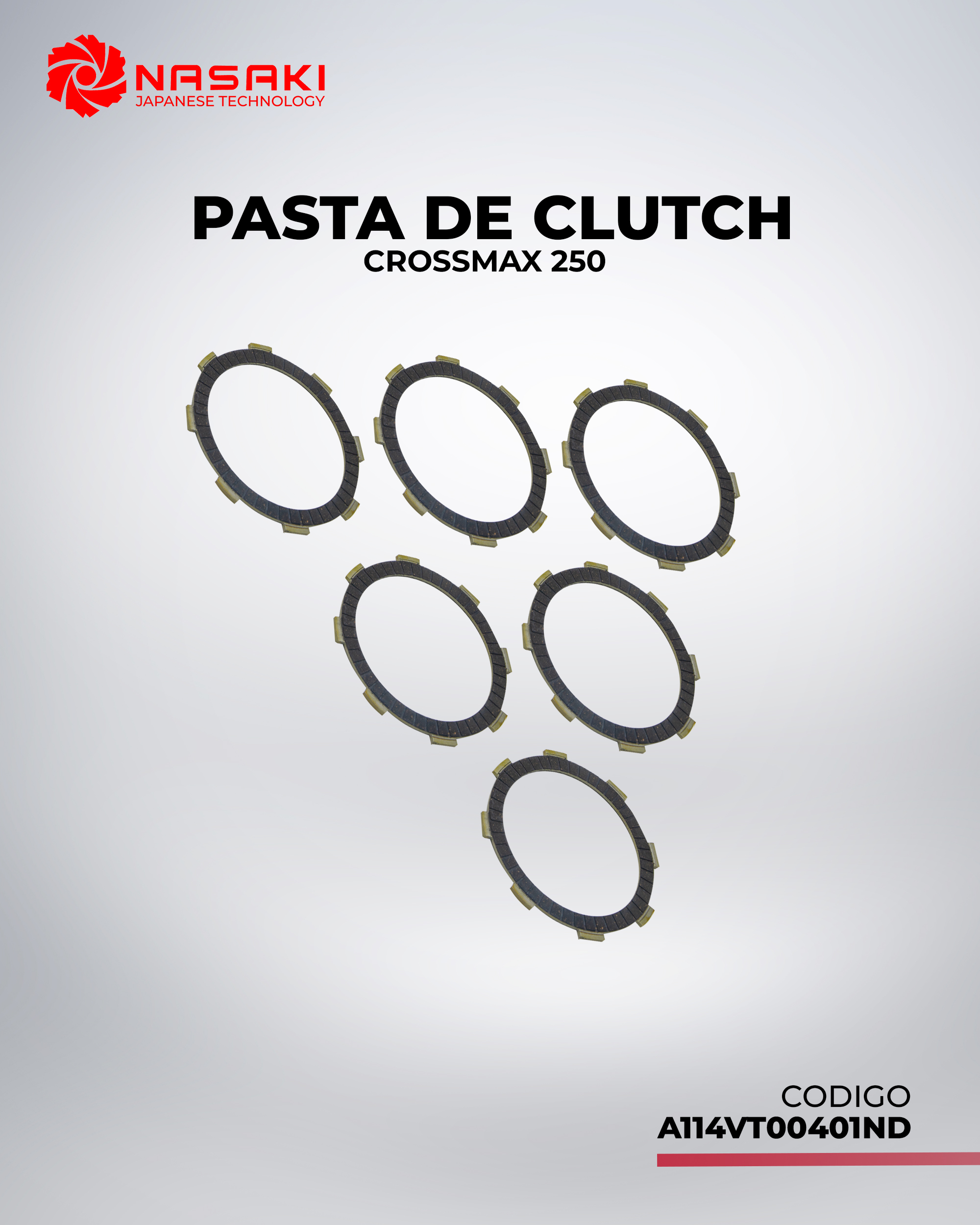 PASTA DE CLUTCH CROSSMAX250