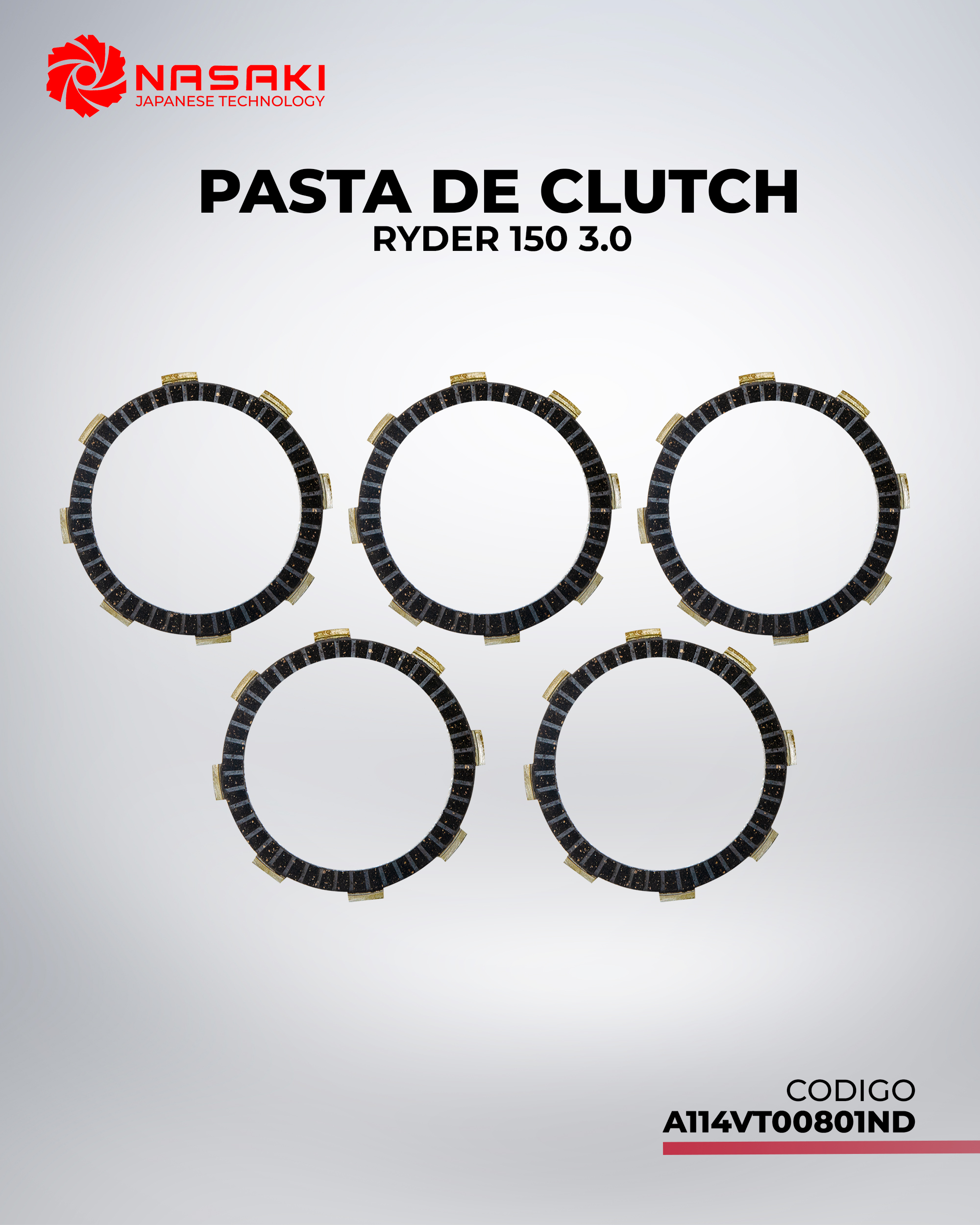 PASTA DE CLUTCH RYDER 150 3.0