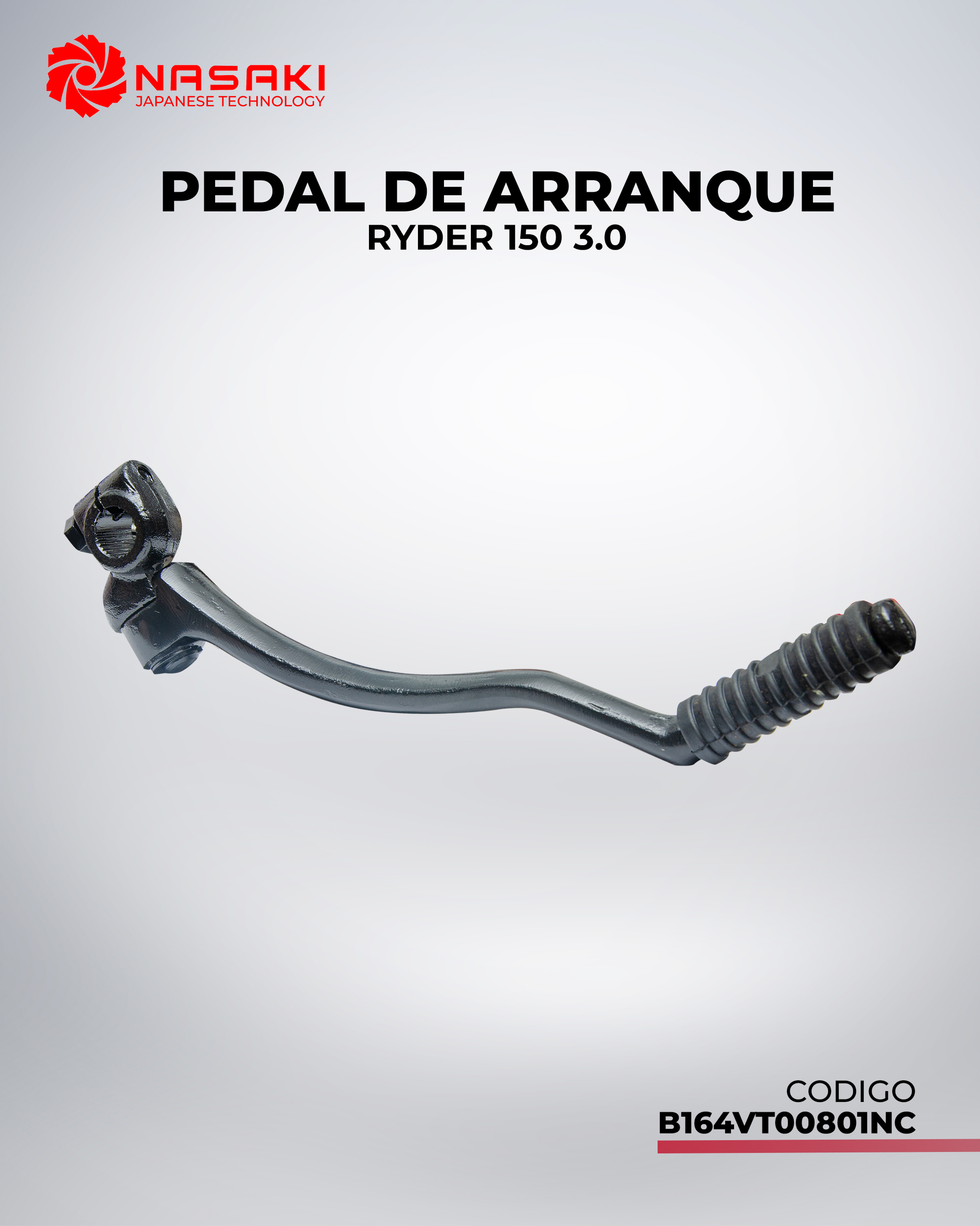 PEDAL DE ARRANQUE RYDER 150 3.0