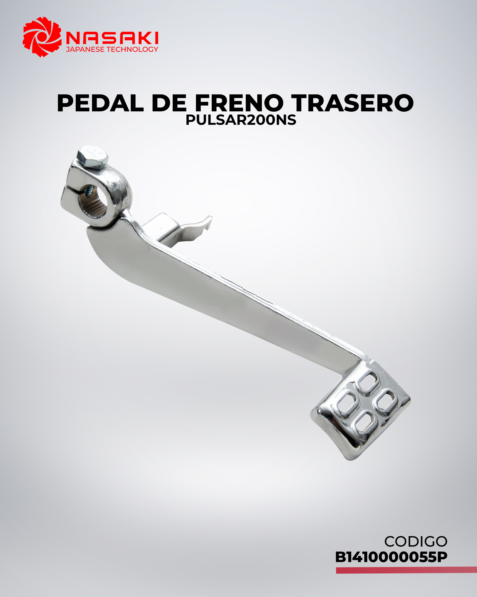 PEDAL DE FRENO TRASERO PULSAR200NS