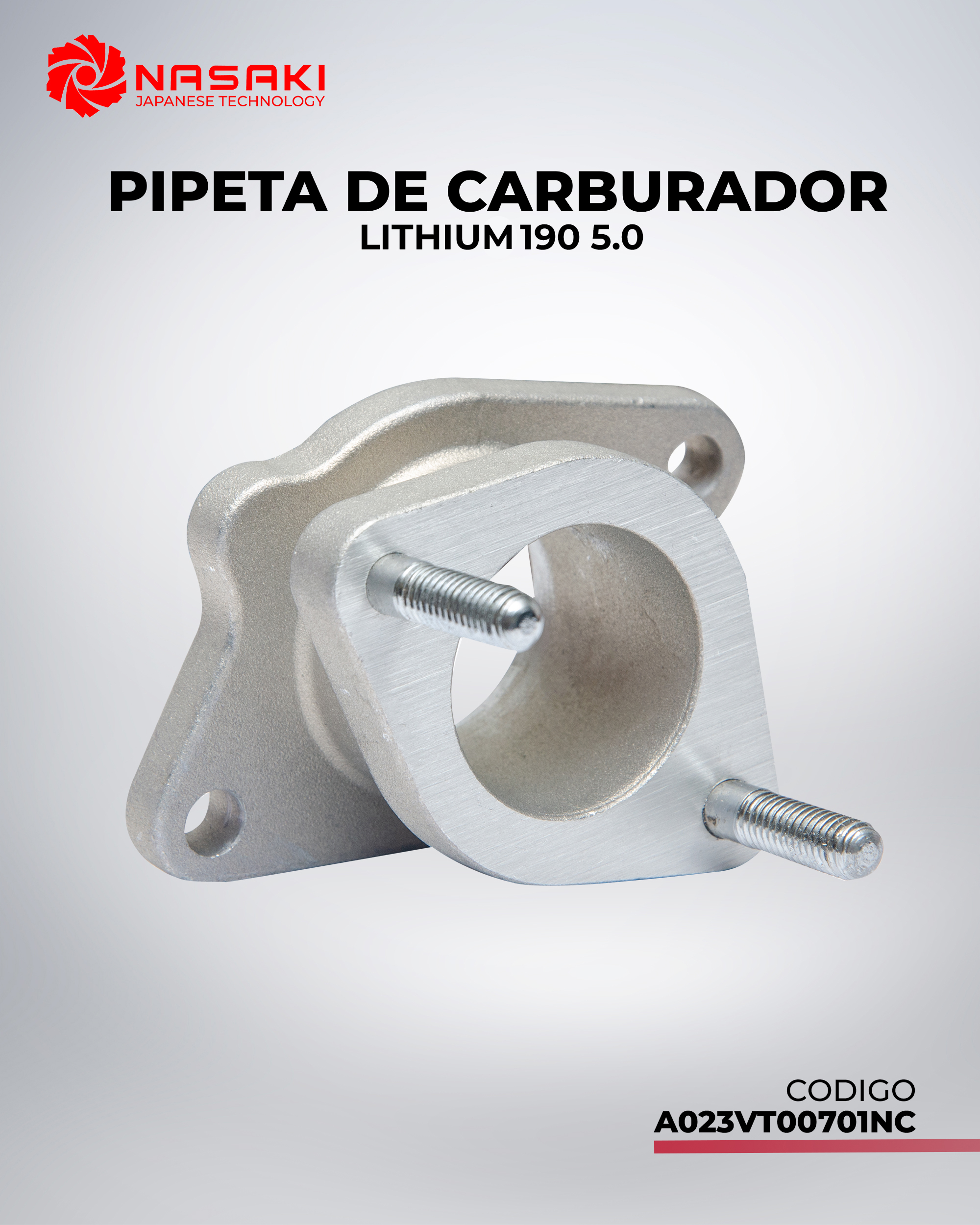PIPETA DE CARBURADOR LITHIUM 190 5.0