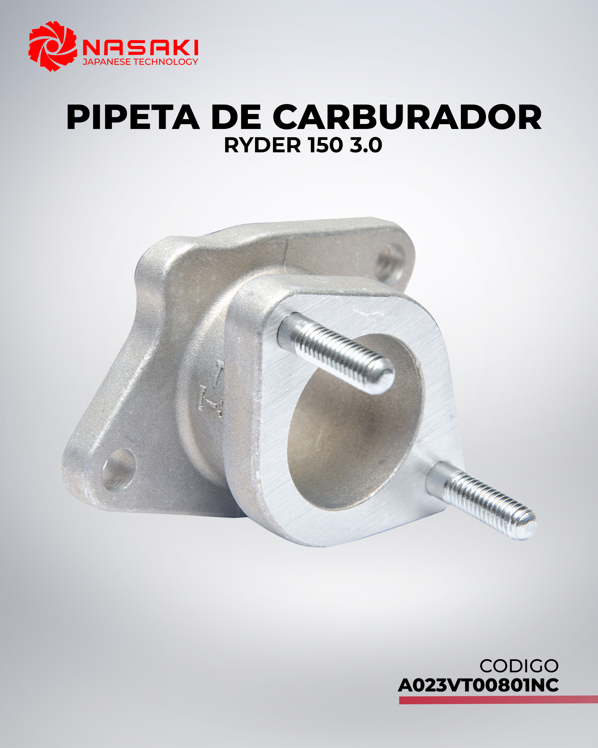 PIPETA DE CARBURADOR RYDER 150 3.0