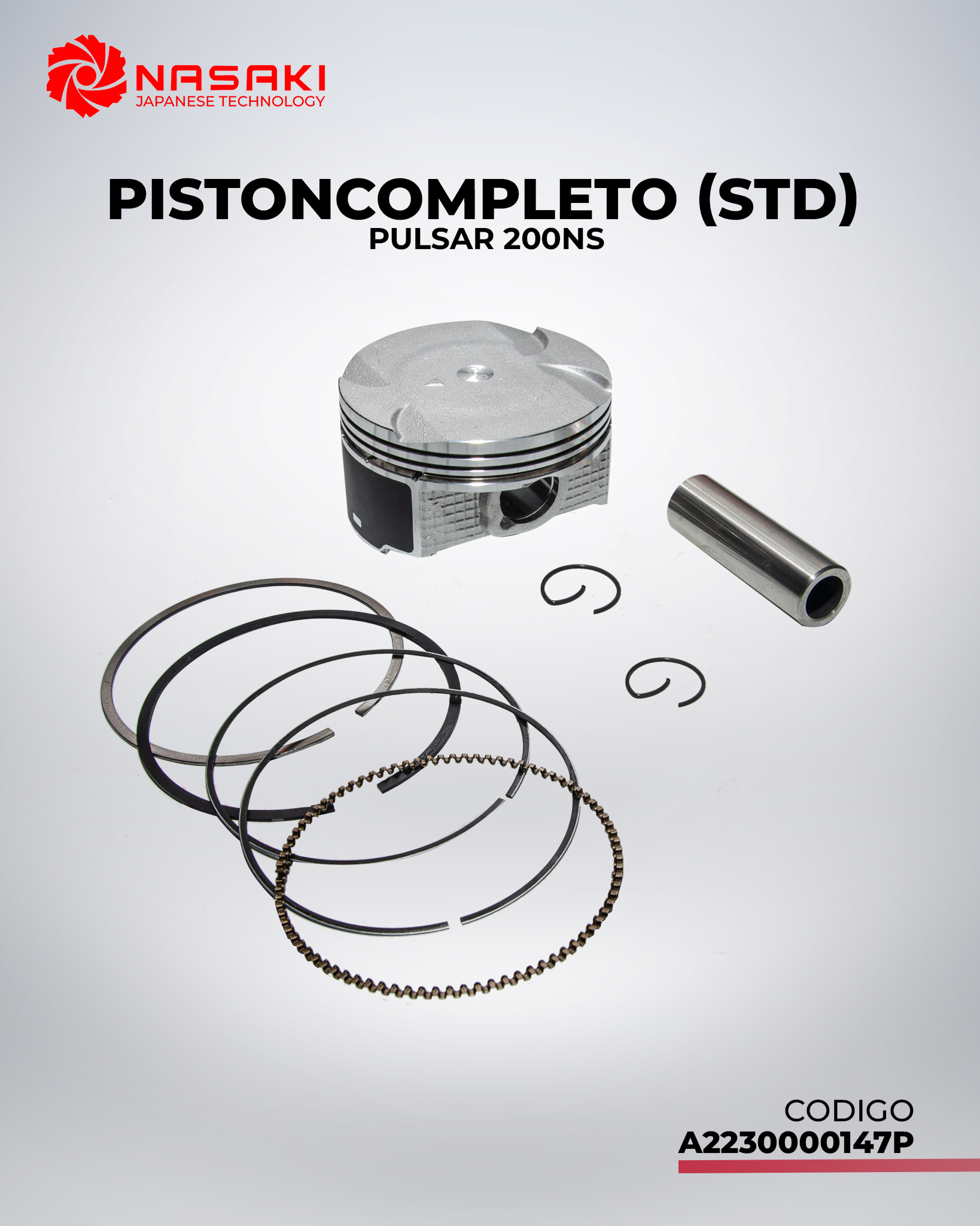 PISTON COMPLETO (STD) PULSAR200NS