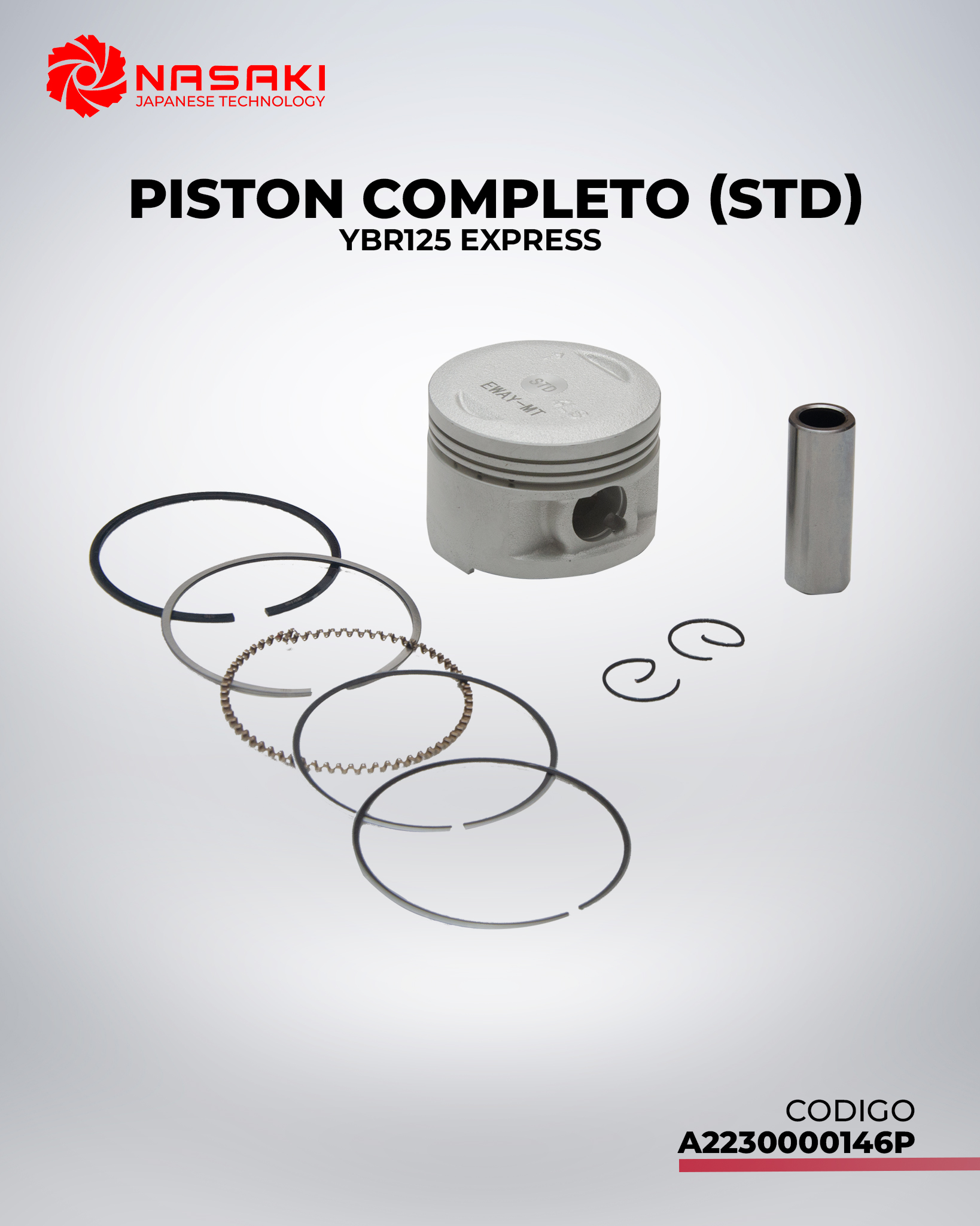 PISTON COMPLETO (STD) YBR125 EXPRESS