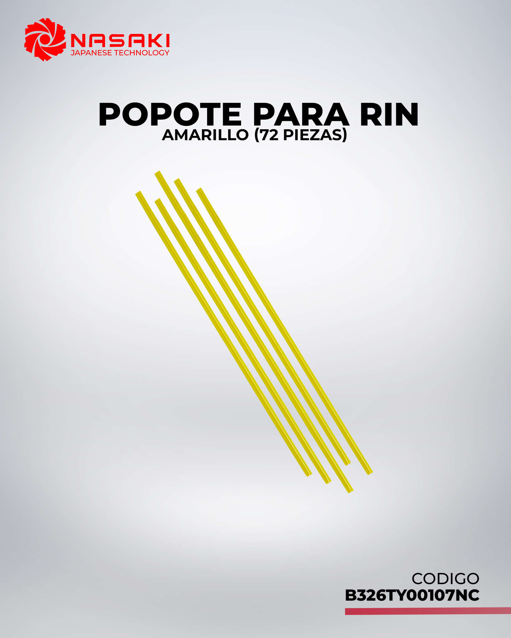 POPOTE PARA RIN AMARILIO (72 PIEZAS)