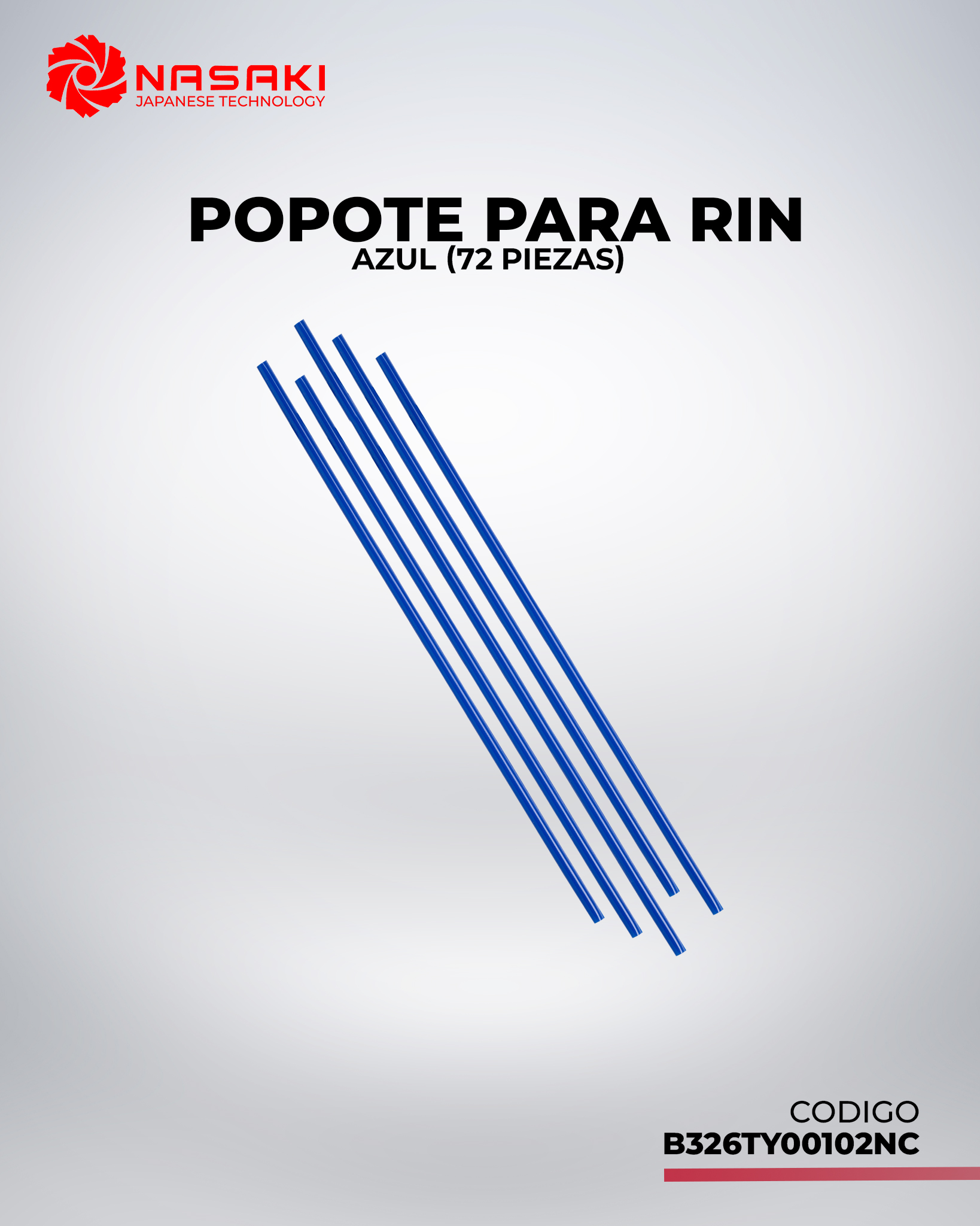 POPOTE PARA RIN AZUL (72 PIEZAS)