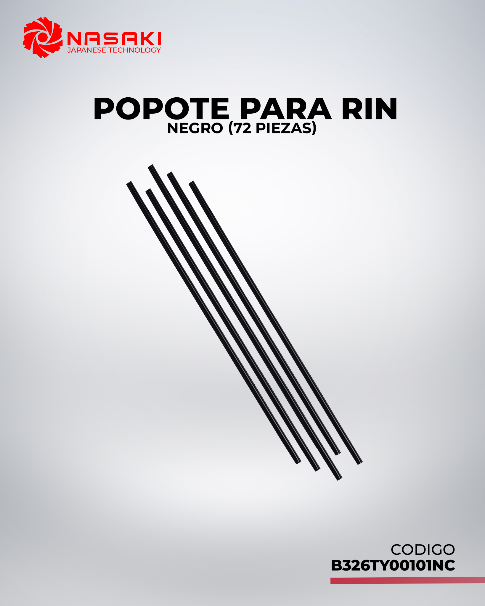 POPOTE PARA RIN NEGRO (72 PIEZAS)
