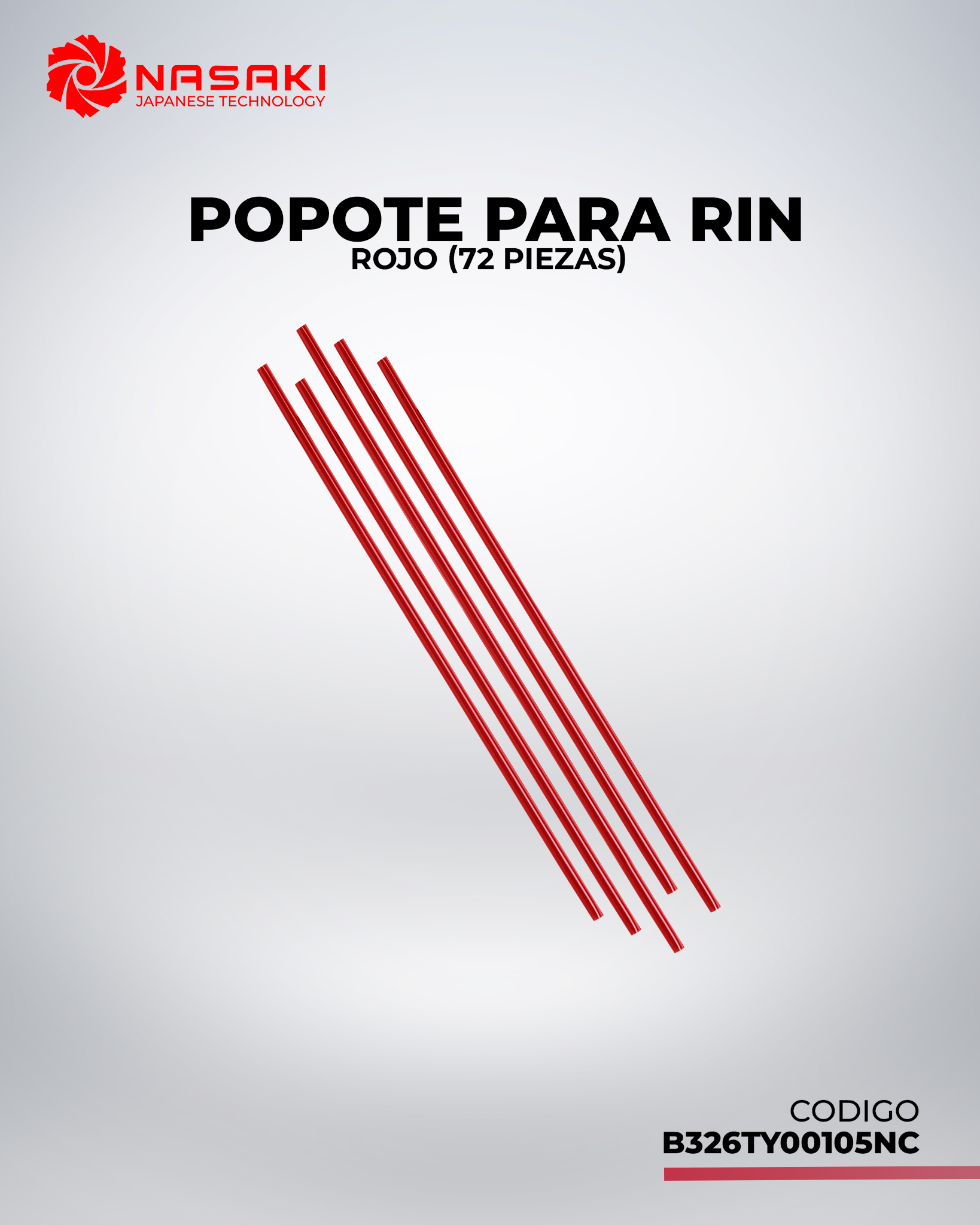 POPOTE PARA RIN ROJO (72 PIEZAS)