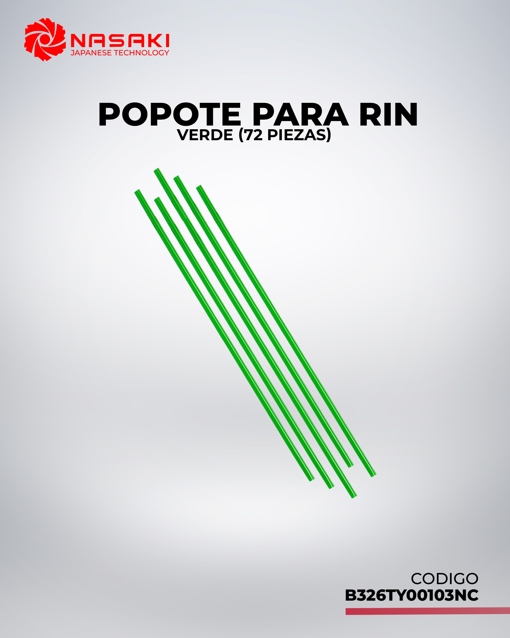 POPOTE PARA RIN VERDE (72 PIEZAS)