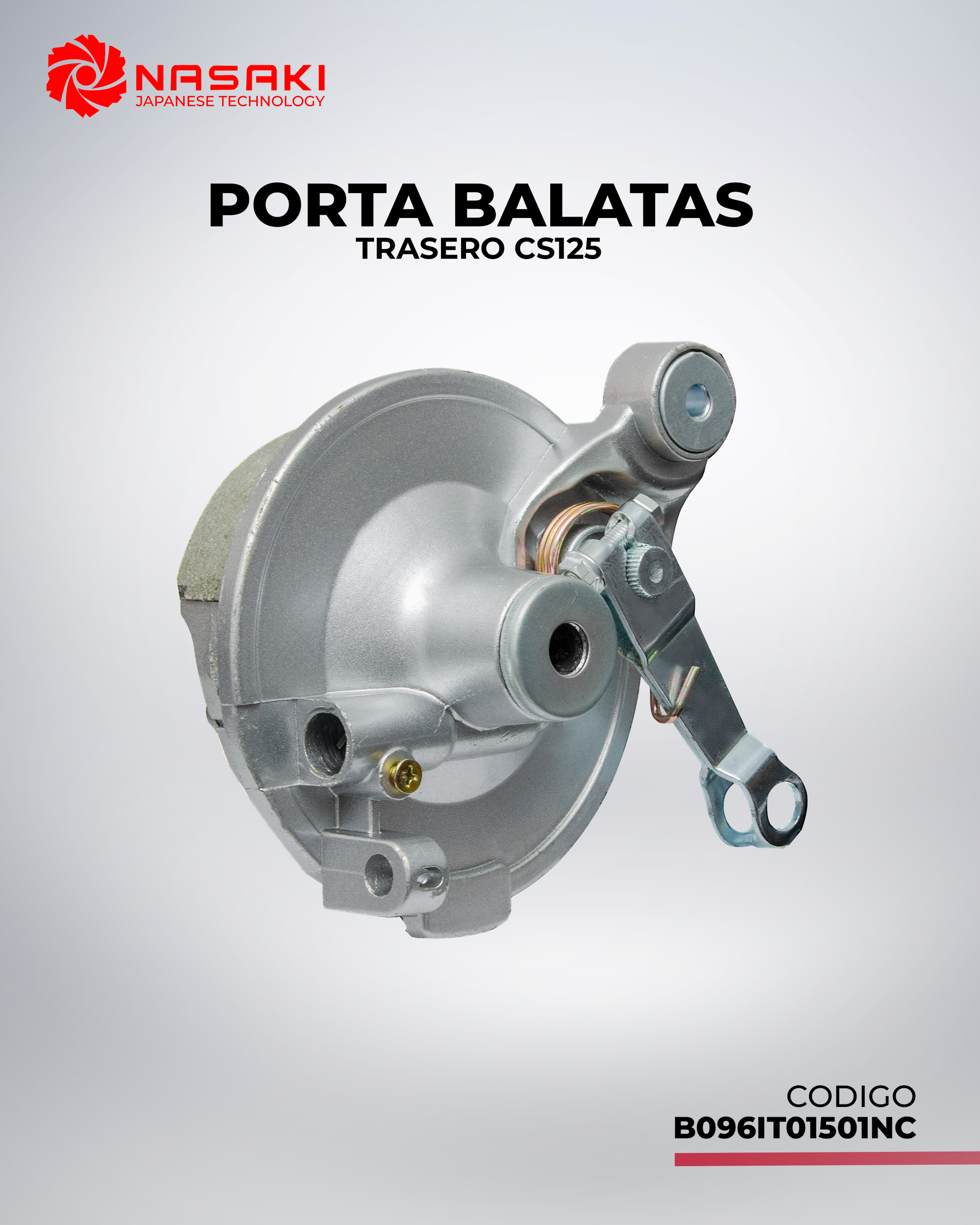 PORTA BALATAS TRASERO CS125