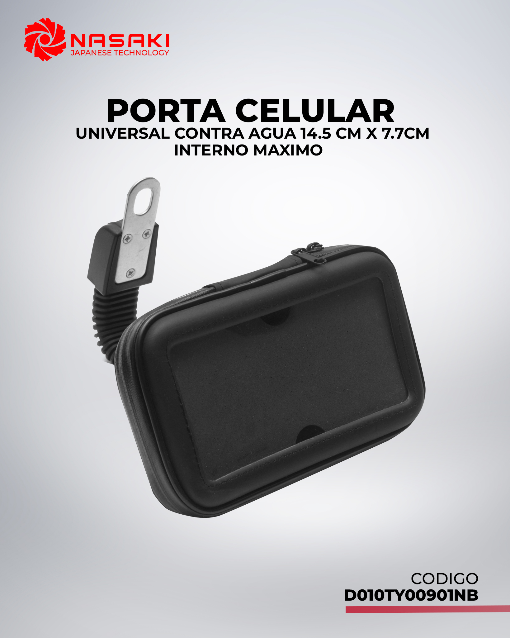 PORTA CELULAR UNIVERSAL contra agua 14.5 cm X 7.7cm  interno maximo