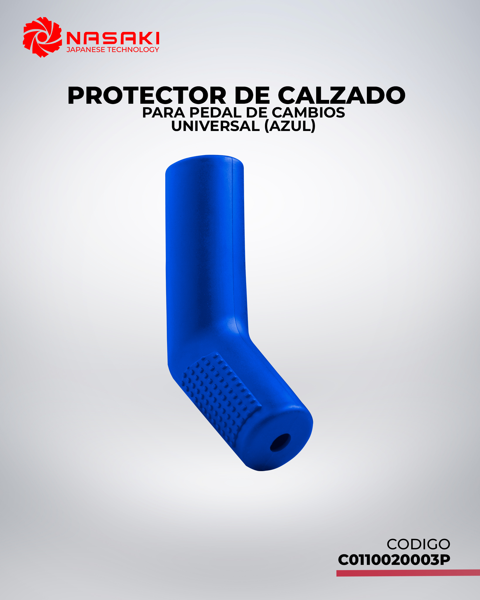 PROTECTOR DE CALZADO PARA MOTOCICLISTA PEDAL DE CAMBIOS  AZUL