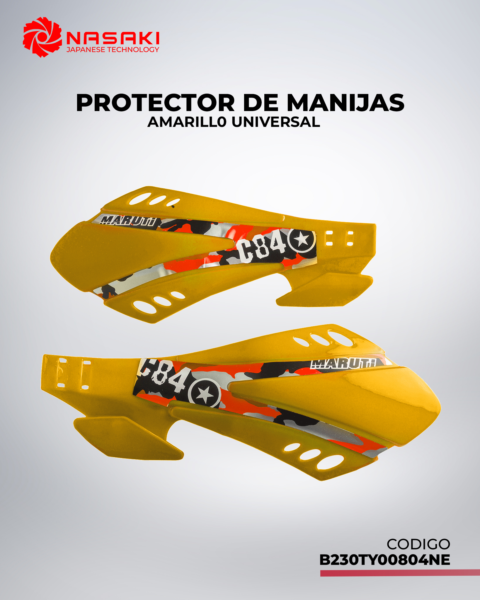 PROTECTOR DE MANIJAS UNIVERSAL AMARILL0