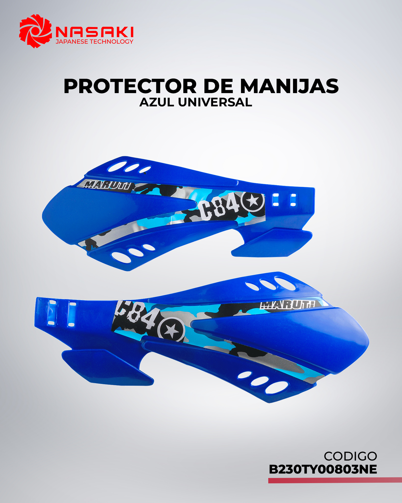 PROTECTOR DE MANIJAS UNIVERSAL AZUL