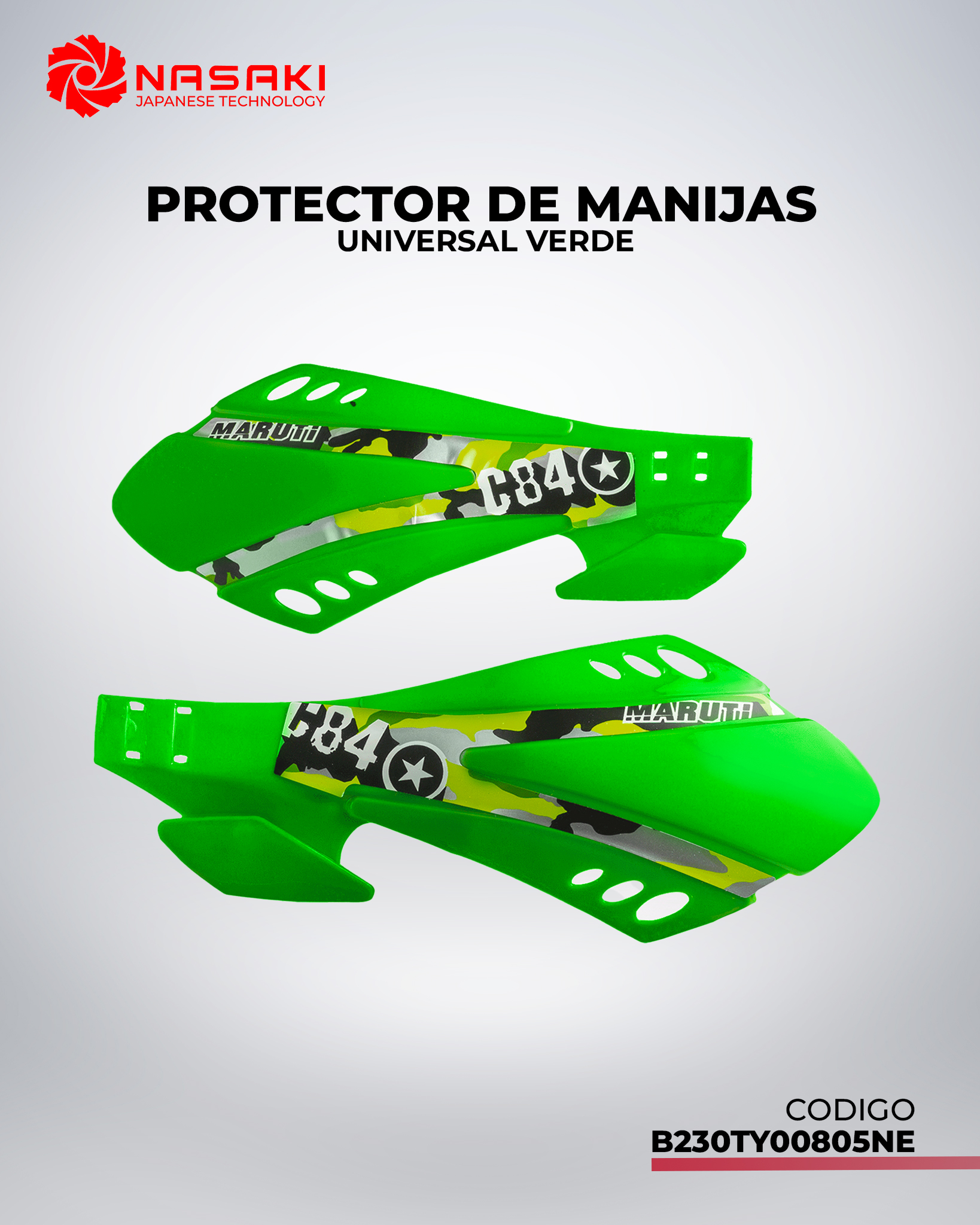 PROTECTOR DE MANIJAS UNIVERSAL VERDE