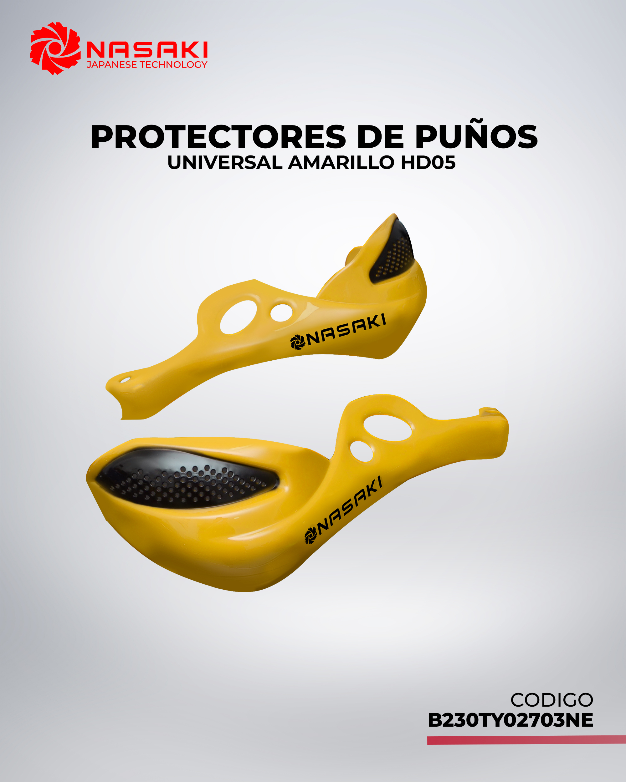 PROTECTORES DE PUÑOS UNIVERSAL AMARILLO HD05