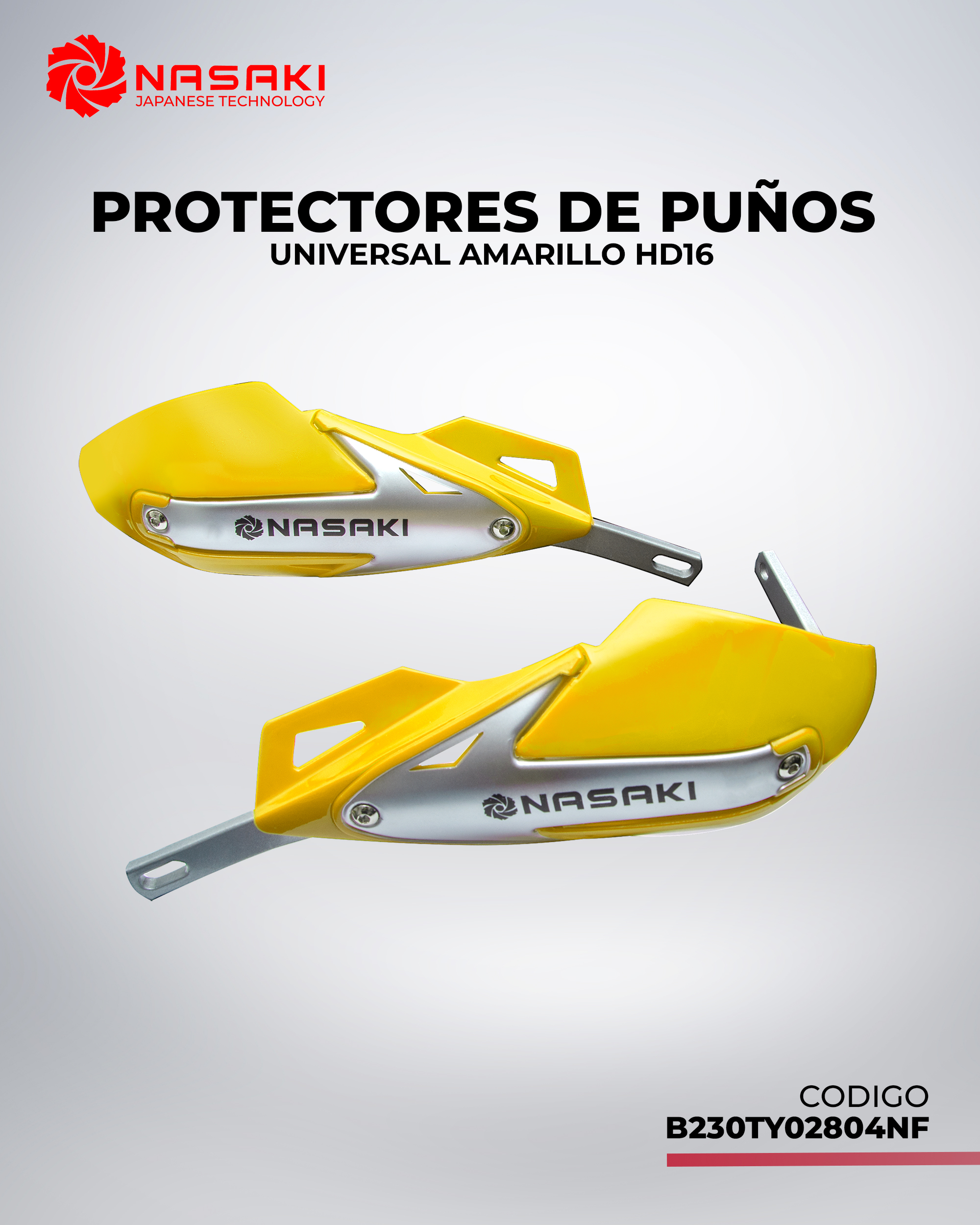 PROTECTORES DE PUÑOS UNIVERSAL AMARILLO HD16