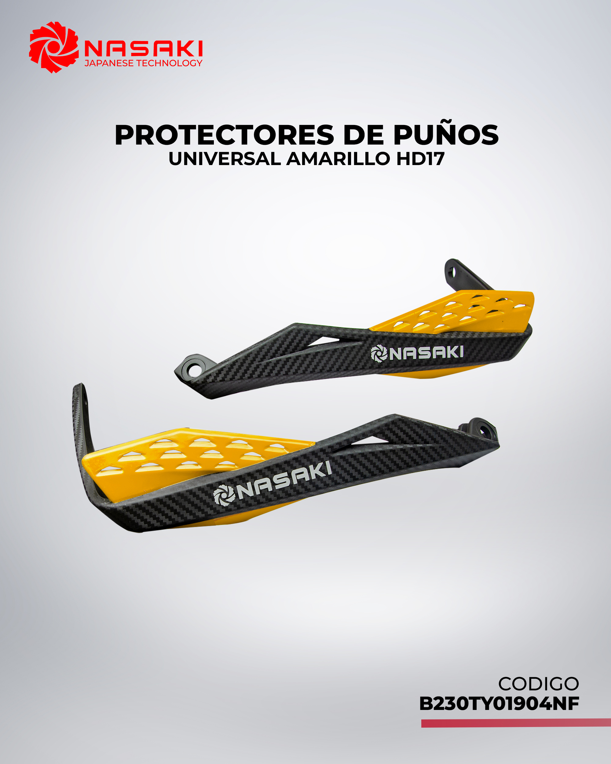 PROTECTORES DE PUÑOS UNIVERSAL AMARILLO HD17