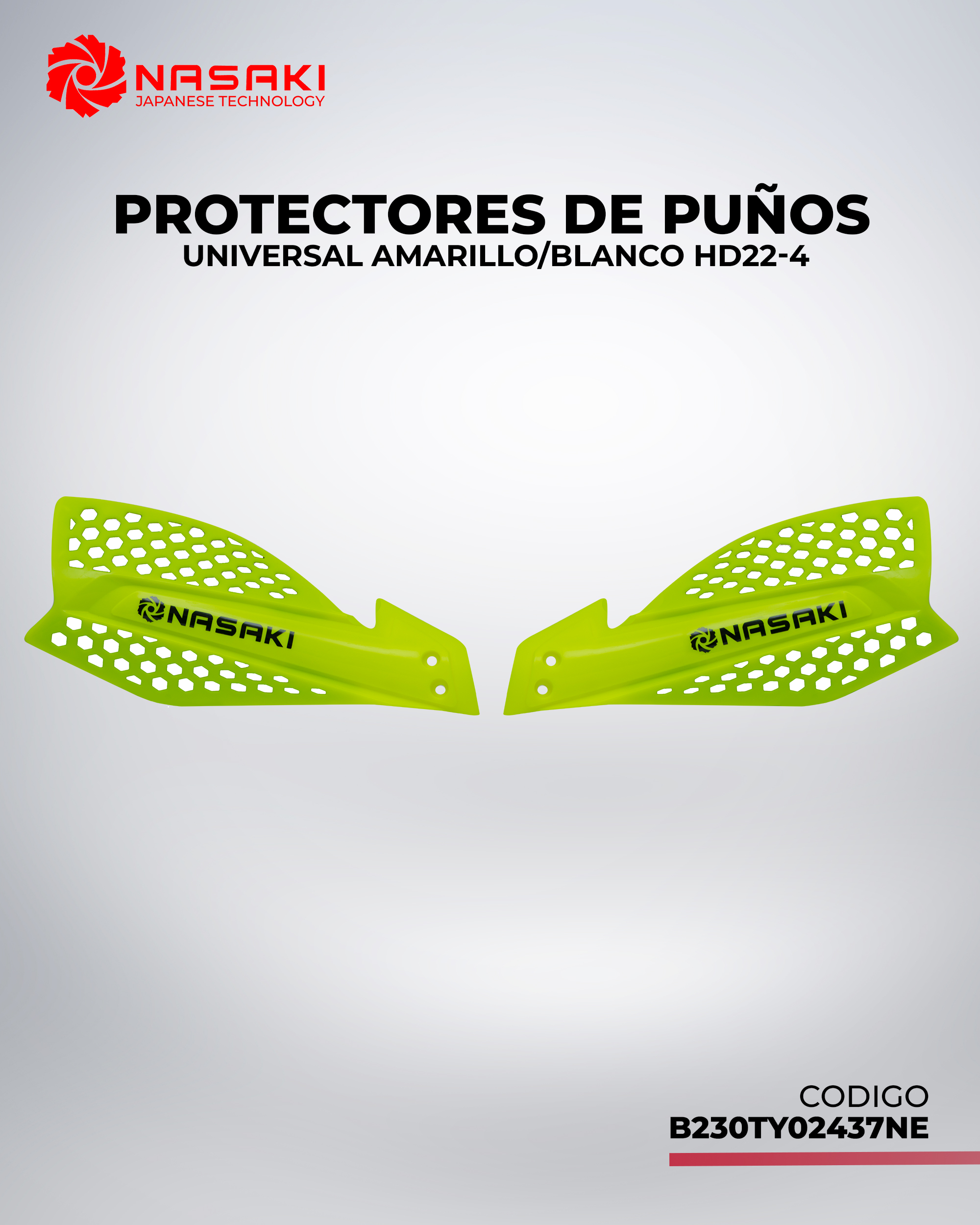 PROTECTORES DE PUÑOS UNIVERSAL AMARILLO/BLANCO HD22-4