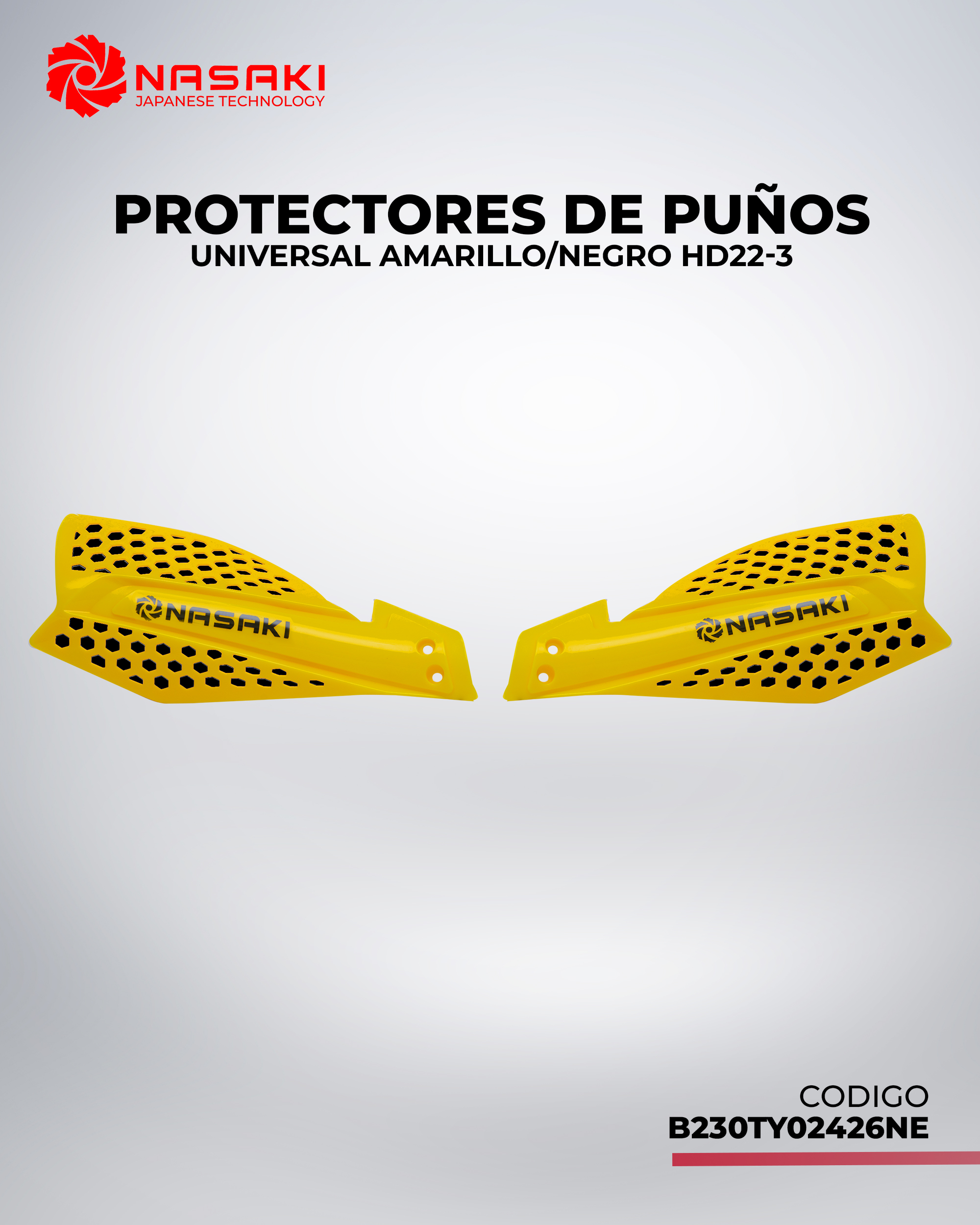 PROTECTORES DE PUÑOS UNIVERSAL AMARILLO/NEGRO HD22-3