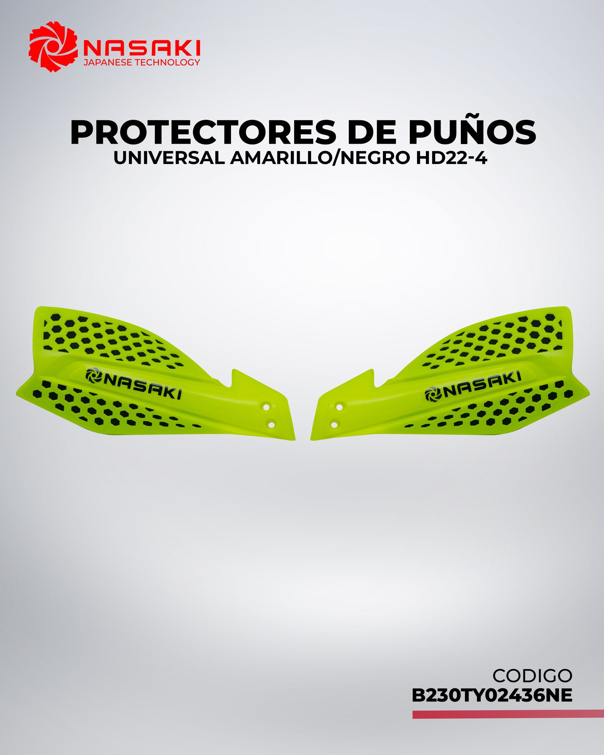 PROTECTORES DE PUÑOS UNIVERSAL AMARILLO/NEGRO HD22-4
