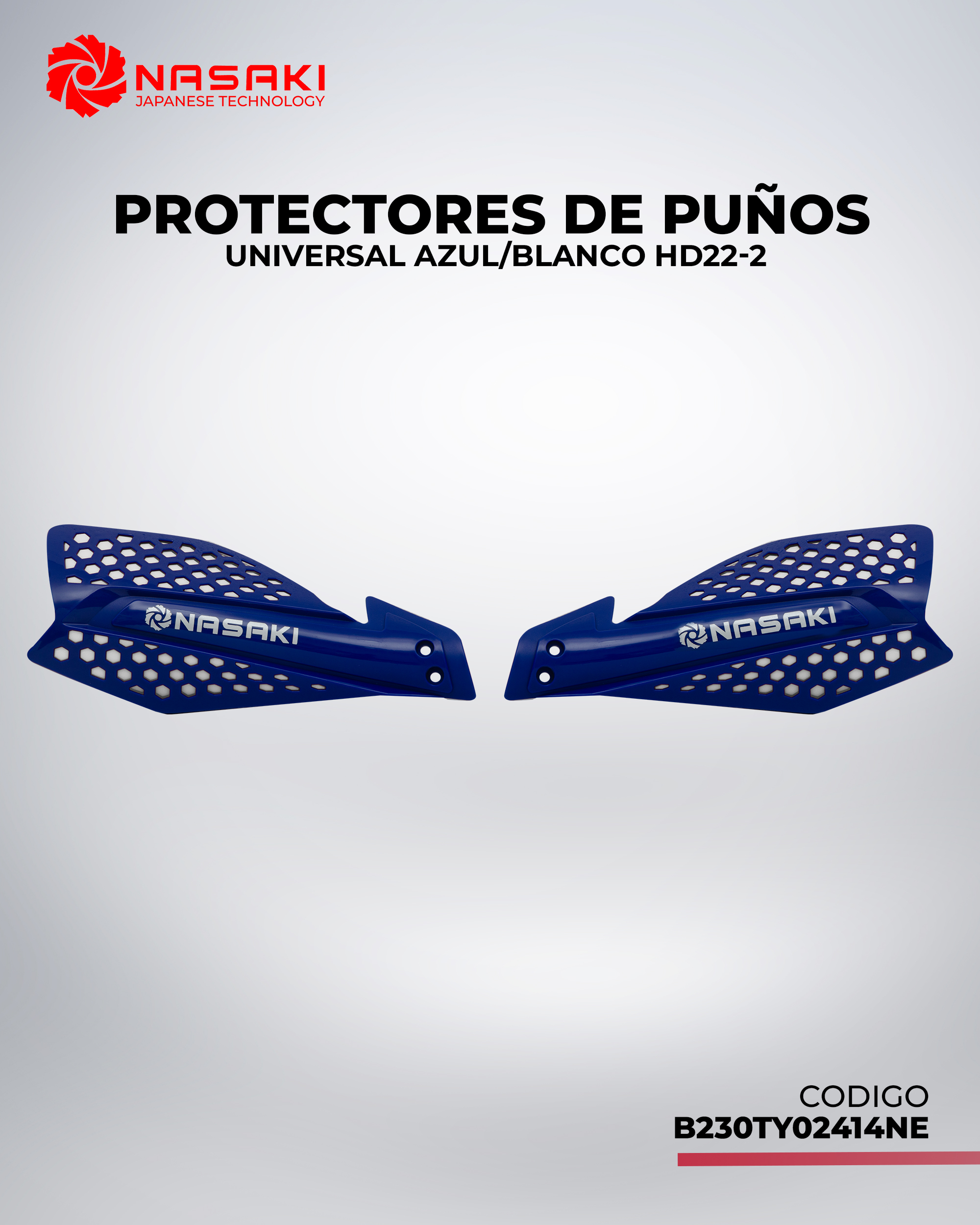 PROTECTORES DE PUÑOS UNIVERSAL AZUL/BLANCO HD22-2
