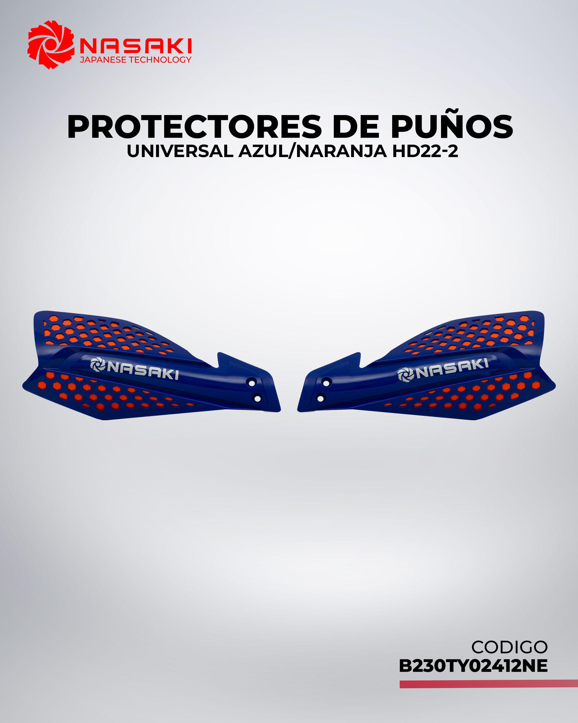 PROTECTORES DE PUÑOS UNIVERSAL AZUL/NARANJA HD22-2