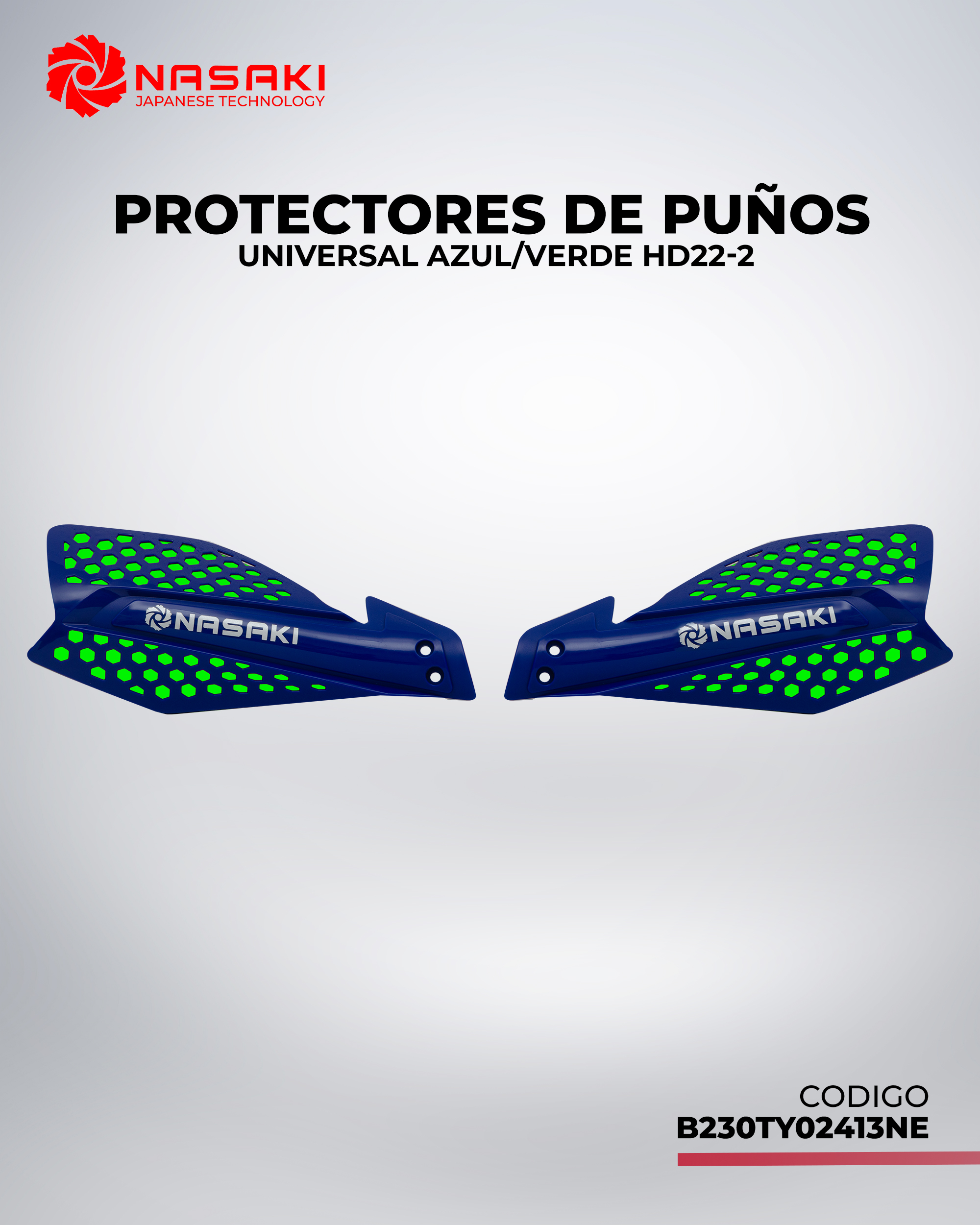 PROTECTORES DE PUÑOS UNIVERSAL AZUL/VERDE HD22-2